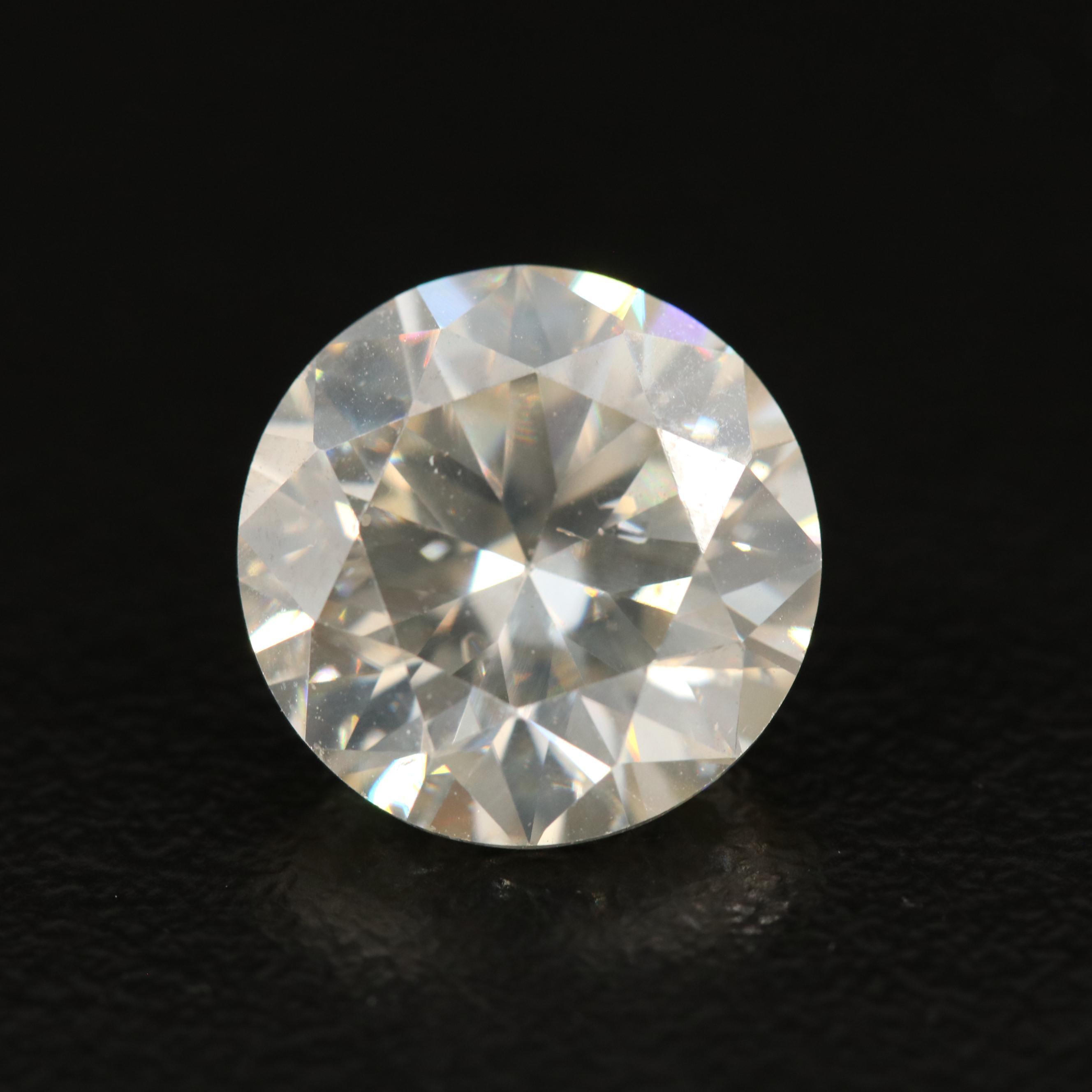 Loose Lab Grown 4.79 CT Round Faceted Moissanite