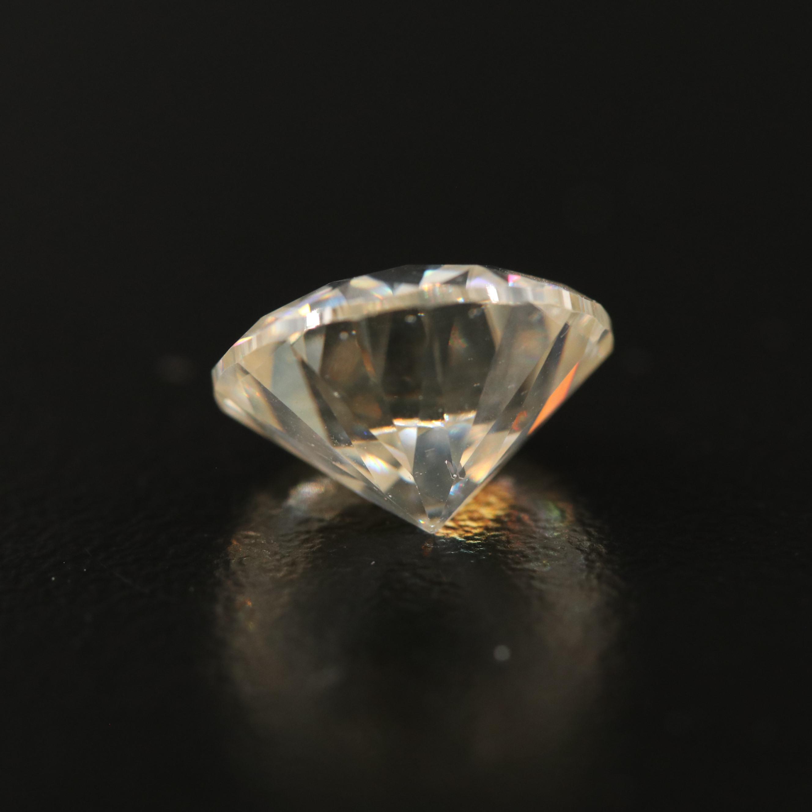 Loose Lab Grown 4.79 CT Round Faceted Moissanite