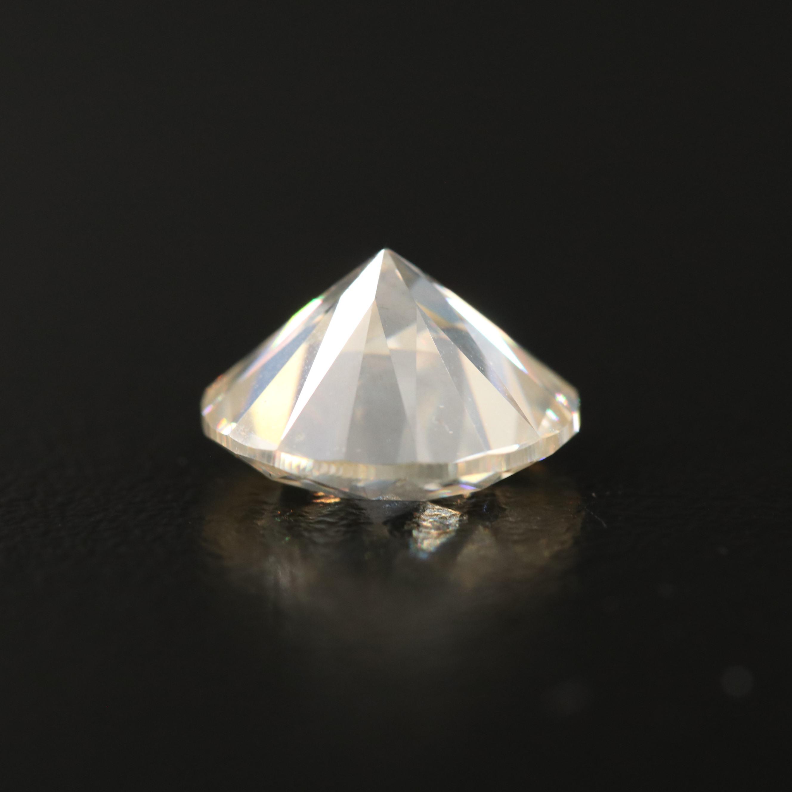 Loose Lab Grown 4.79 CT Round Faceted Moissanite