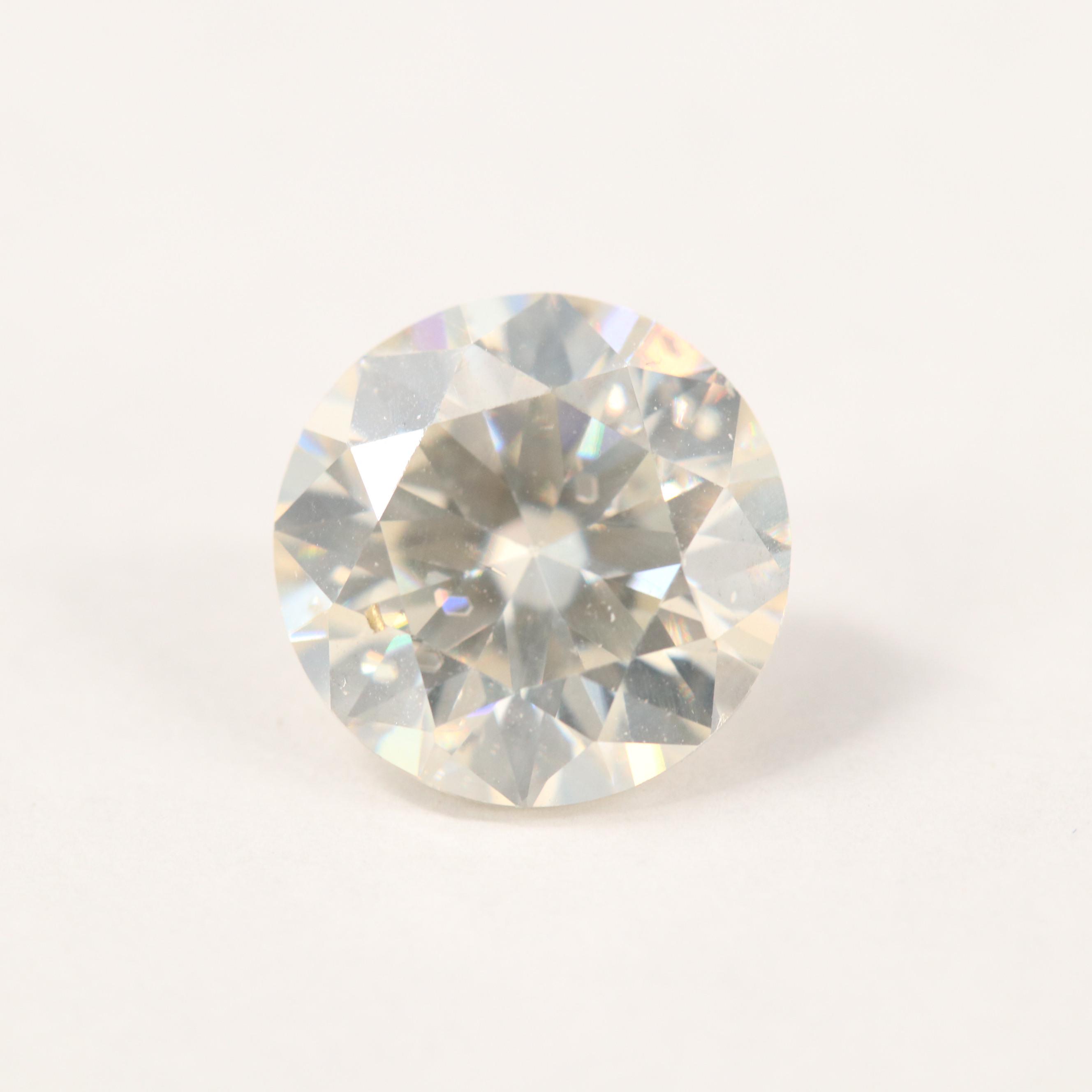 Loose Lab Grown 4.79 CT Round Faceted Moissanite