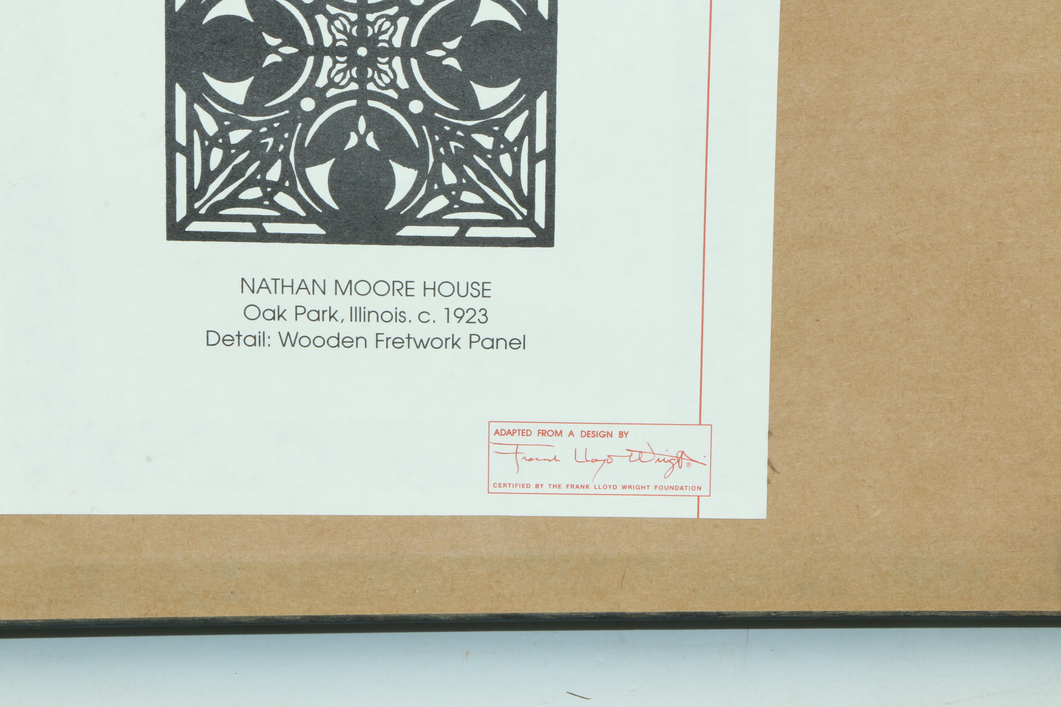 Frank Lloyd Wright Foundation Laser Cut Wooden Wall Panels