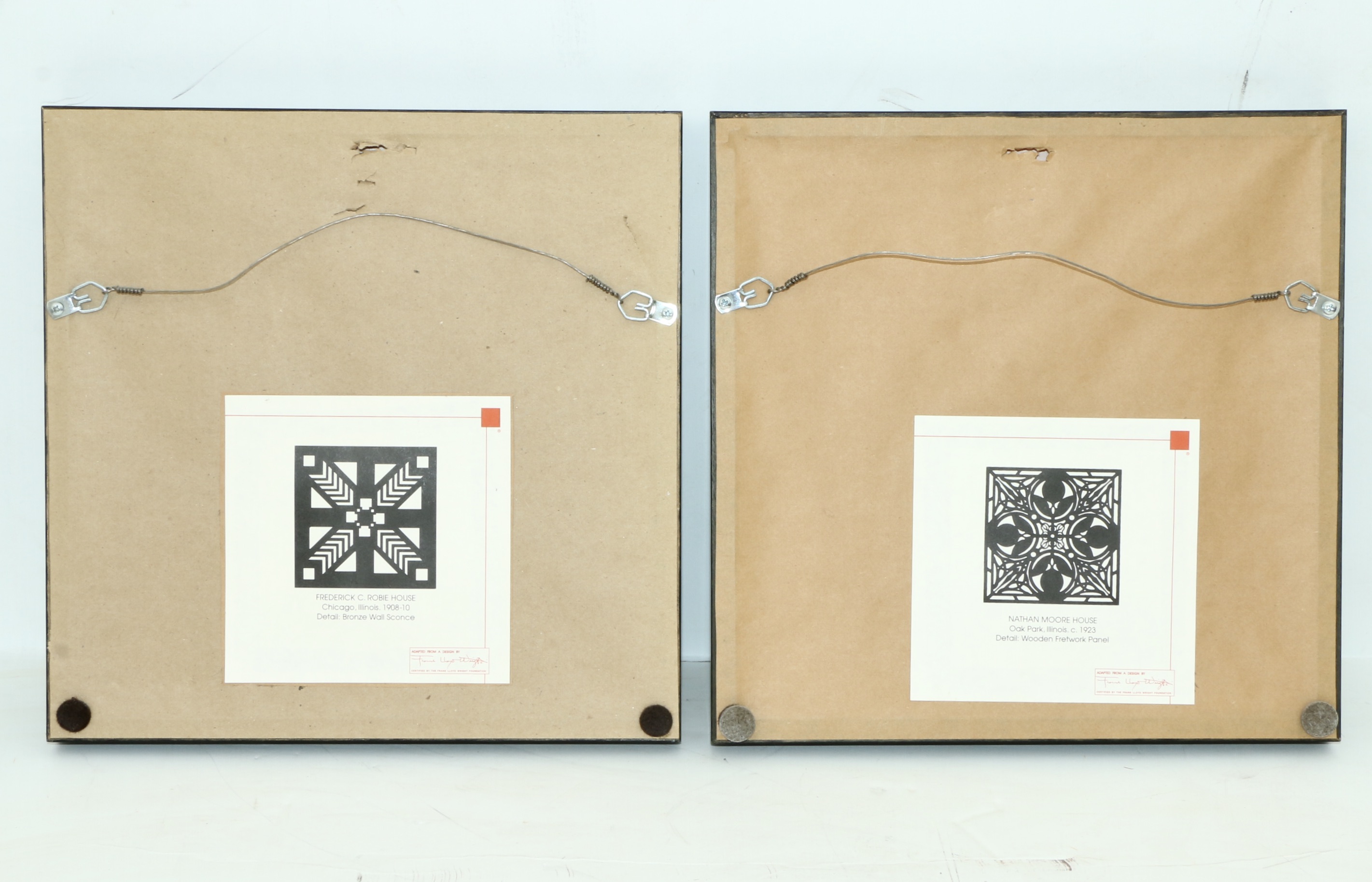 Frank Lloyd Wright Foundation Laser Cut Wooden Wall Panels