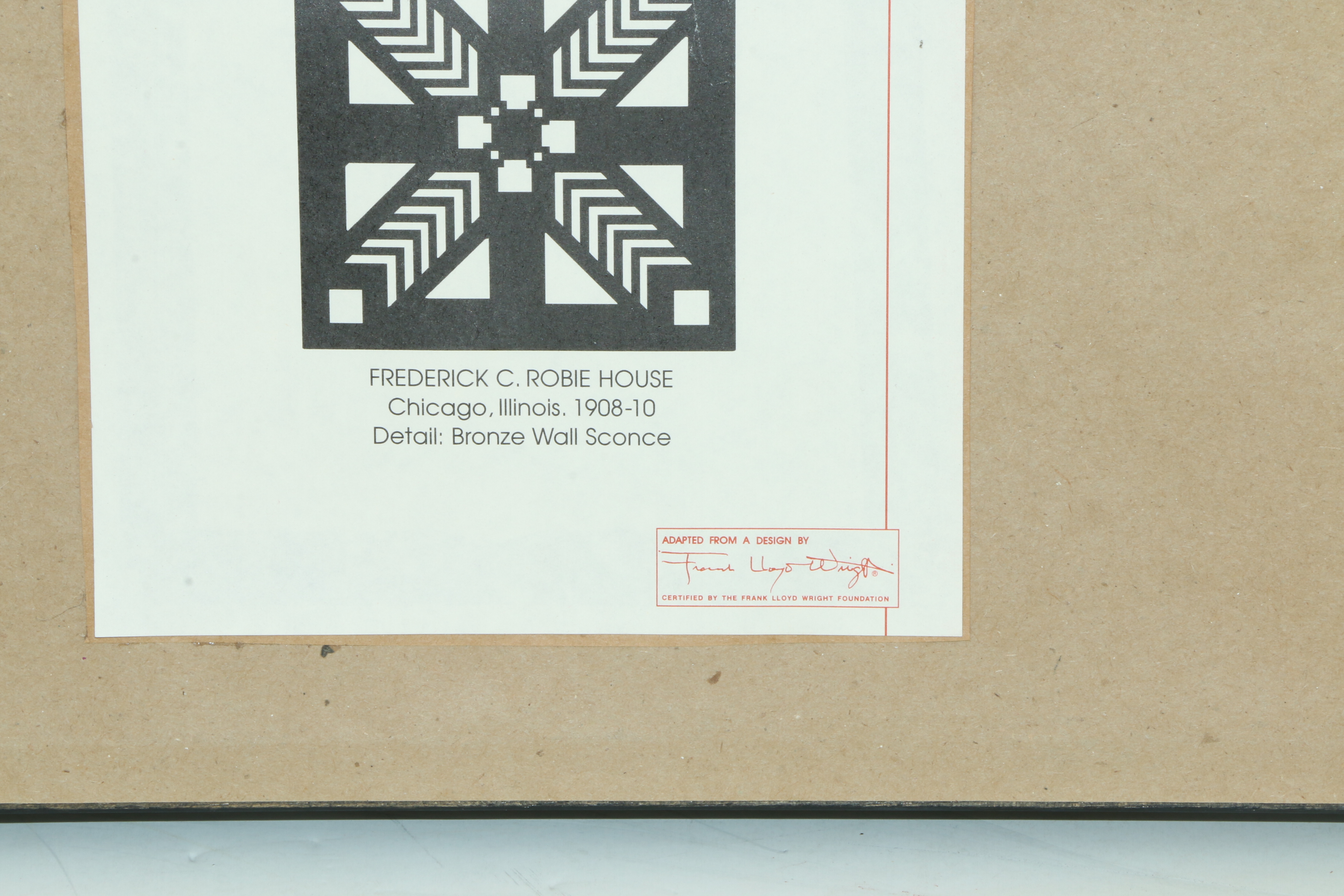 Frank Lloyd Wright Foundation Laser Cut Wooden Wall Panels