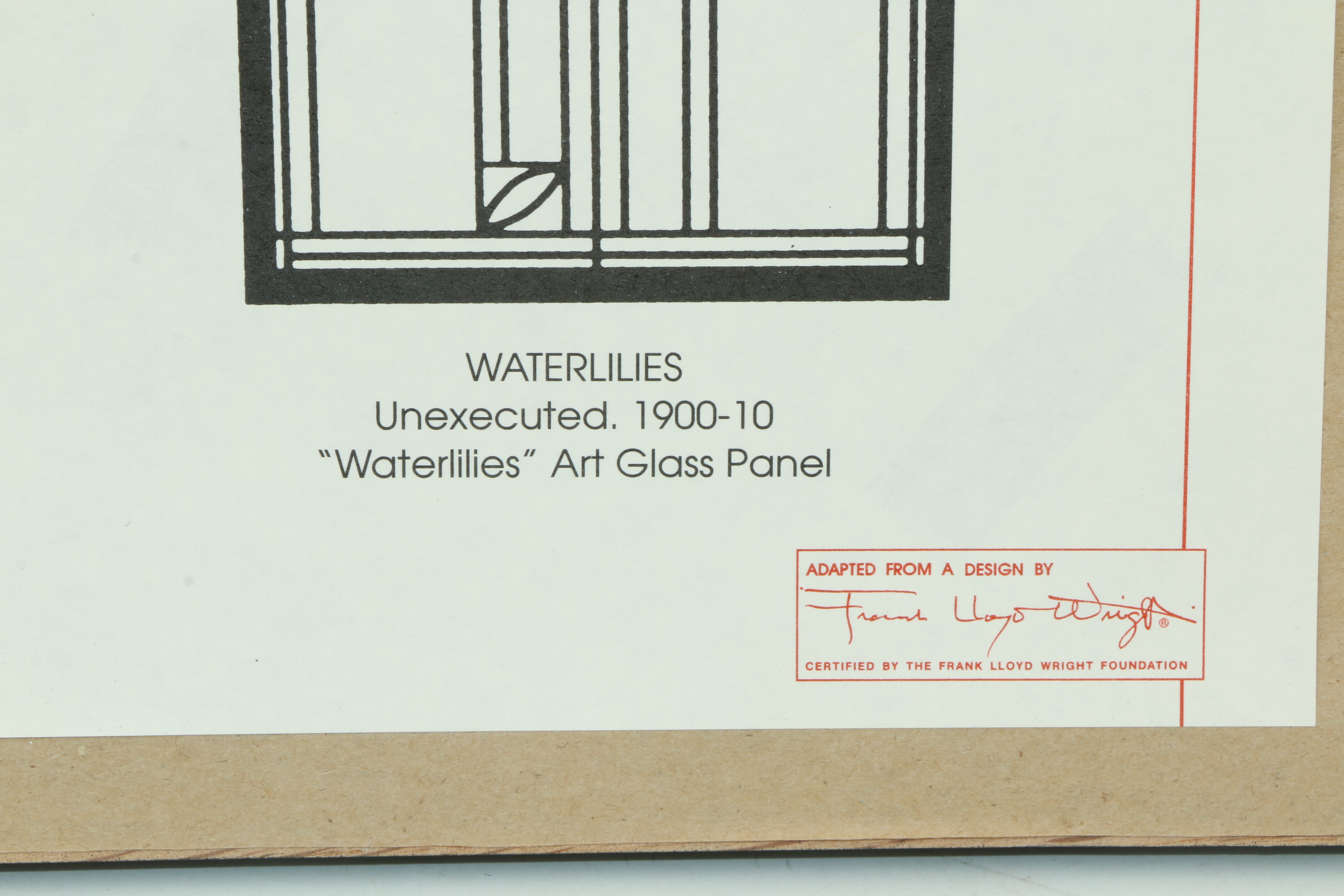 Frank Lloyd Wright Foundation Framed Laser Cut Metal Panels