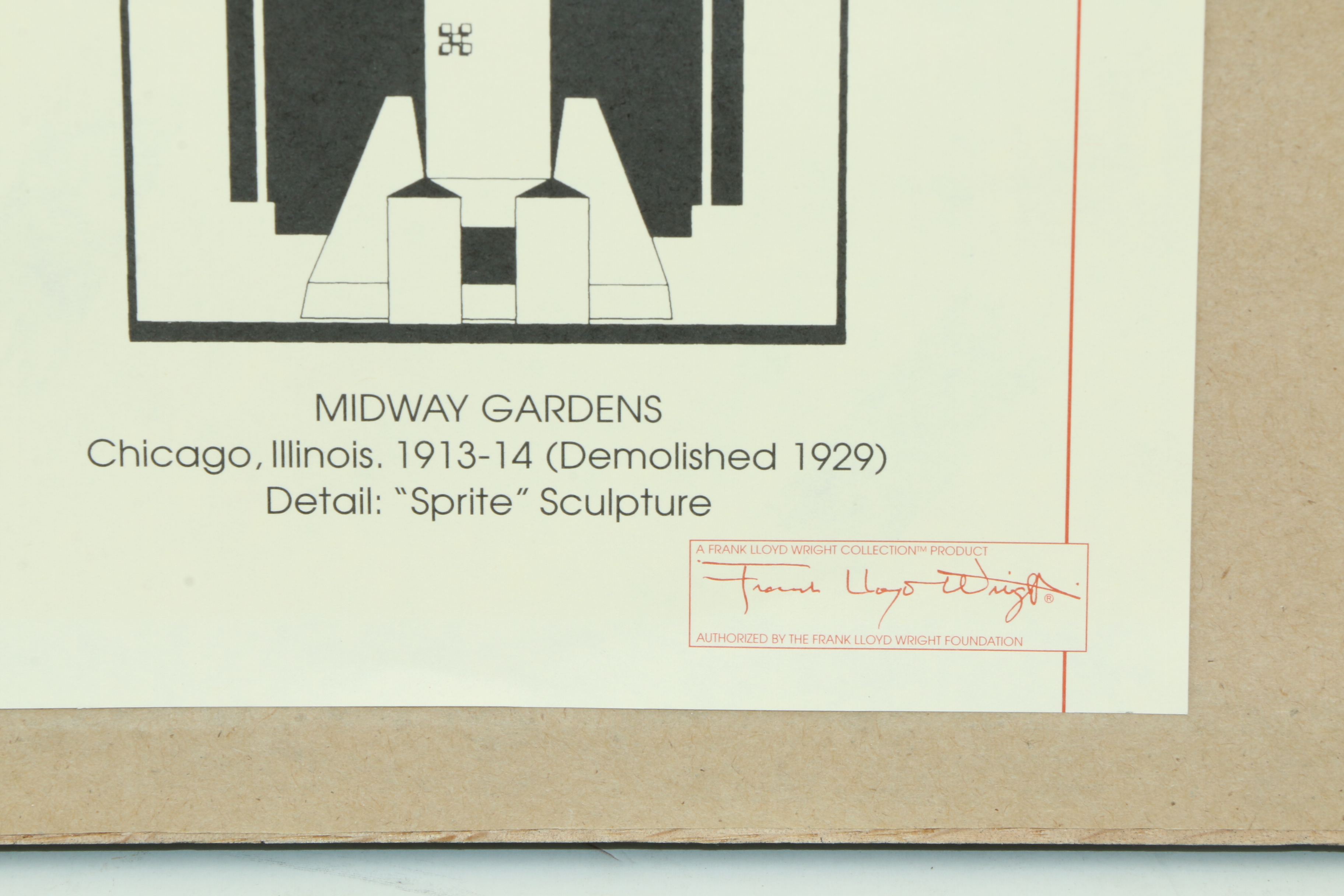 Frank Lloyd Wright Foundation Framed Laser Cut Metal Panels