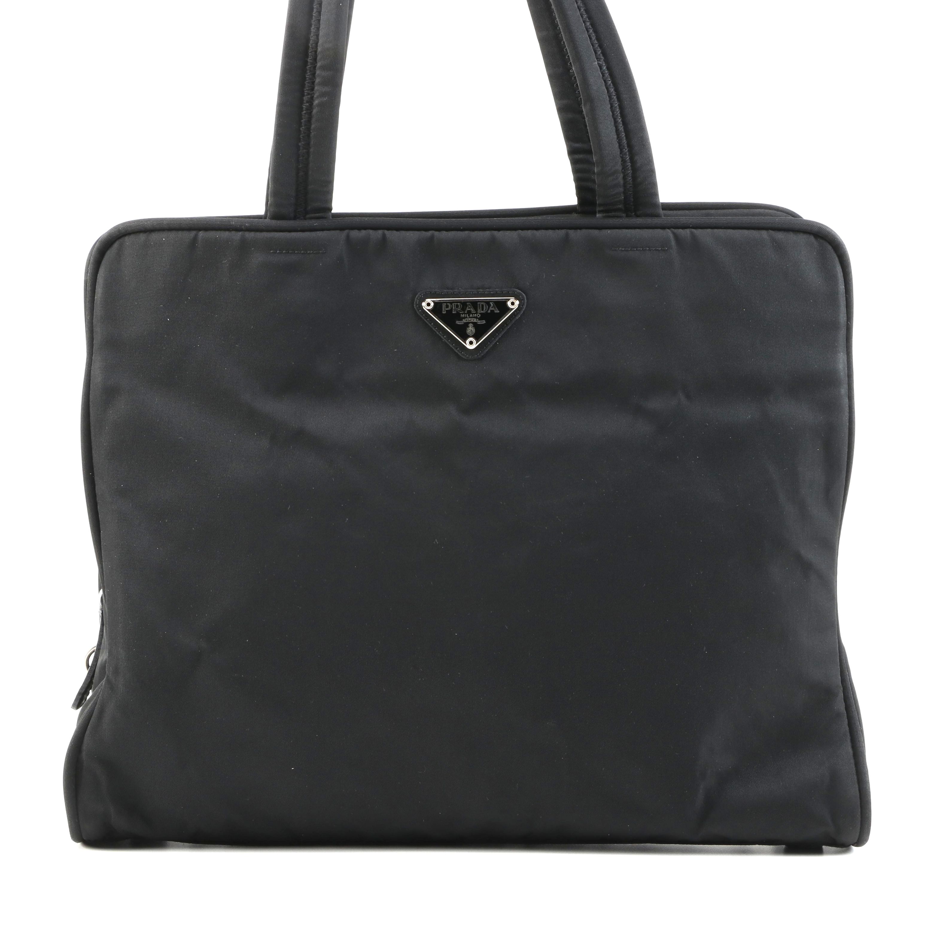 Prada Tessuto Nylon Tote Bag in Black