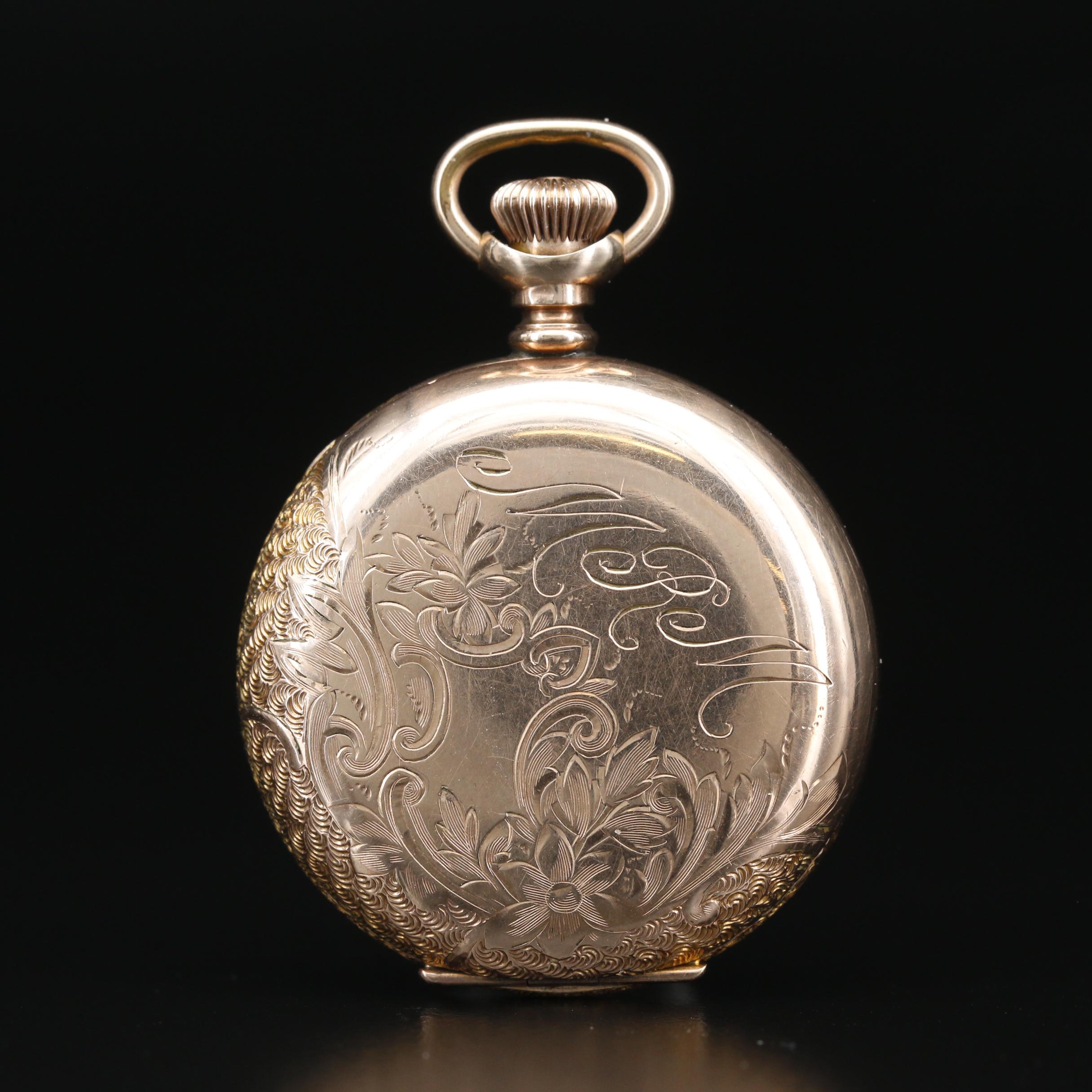 1900 Waltham Gold Filled Hunting Case Pocket Watch