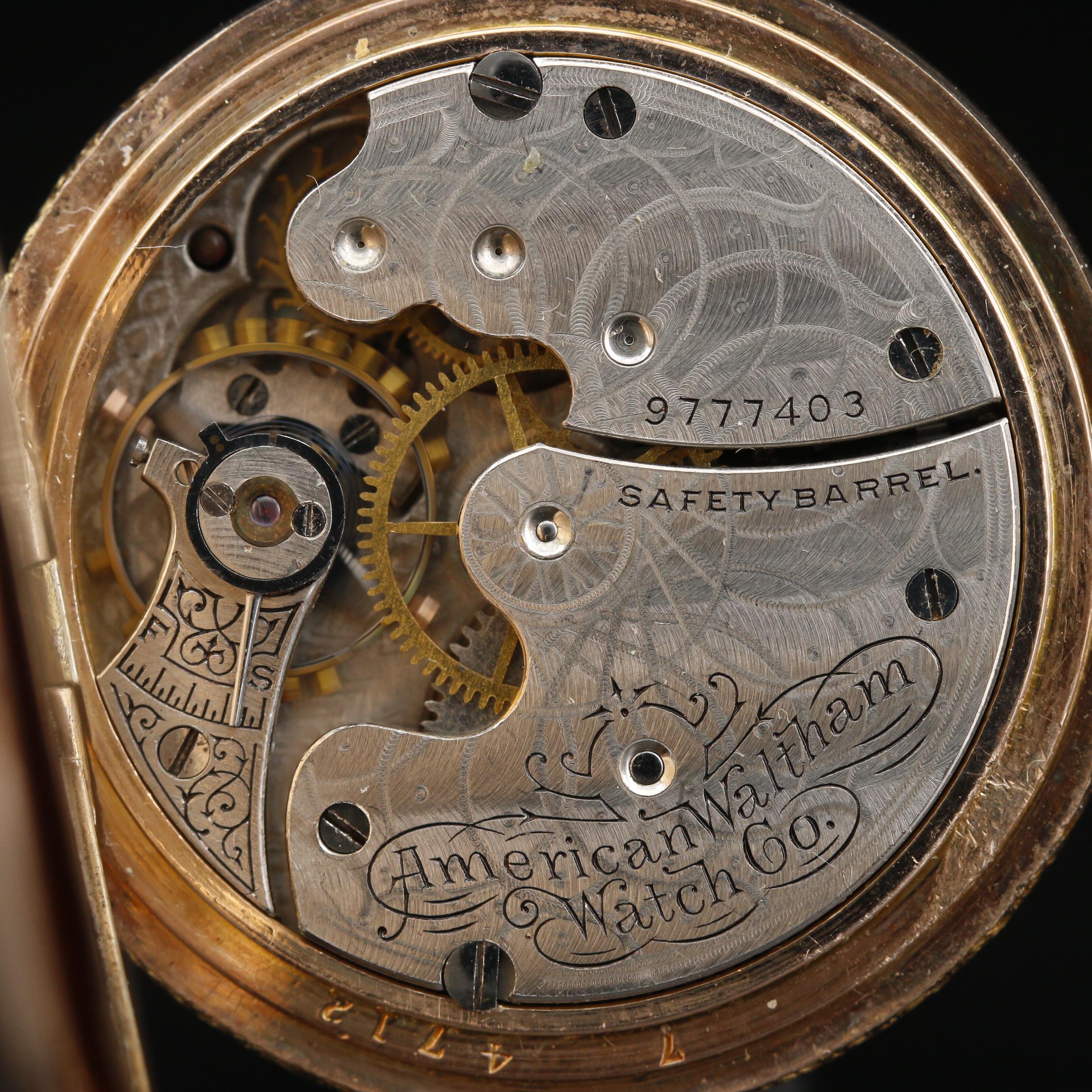 1900 Waltham Gold Filled Hunting Case Pocket Watch