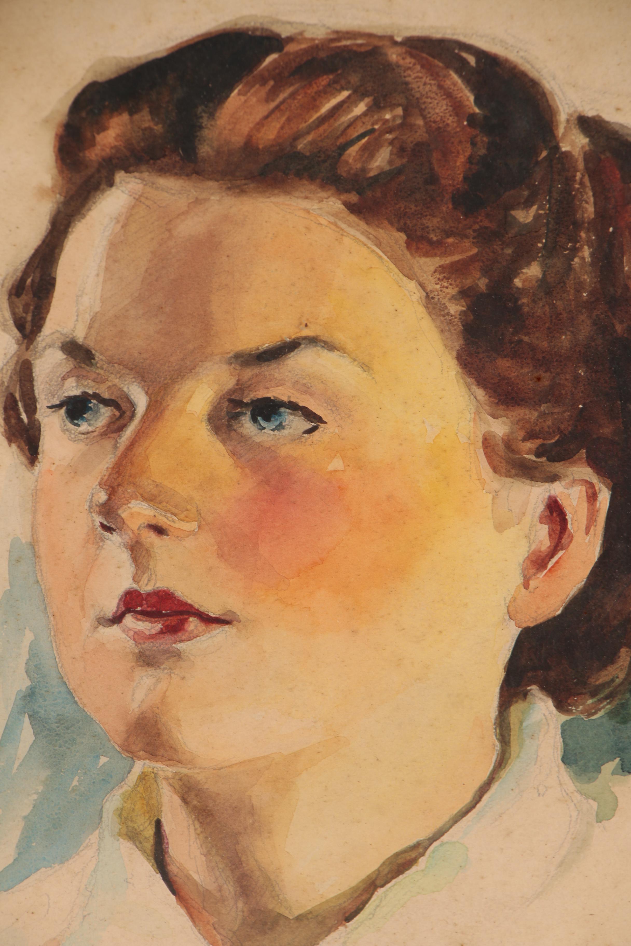Robert Whitmore Watercolor Paintings of Women, Circa 1940