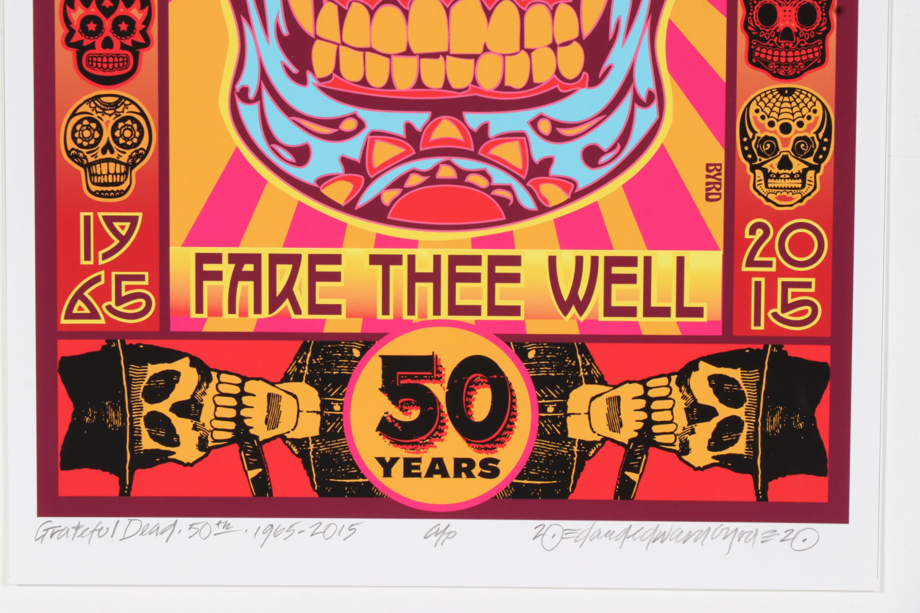 David Edward Byrd Giclée "The Grateful Dead 50th Year Concerts, 1965 - 2015"