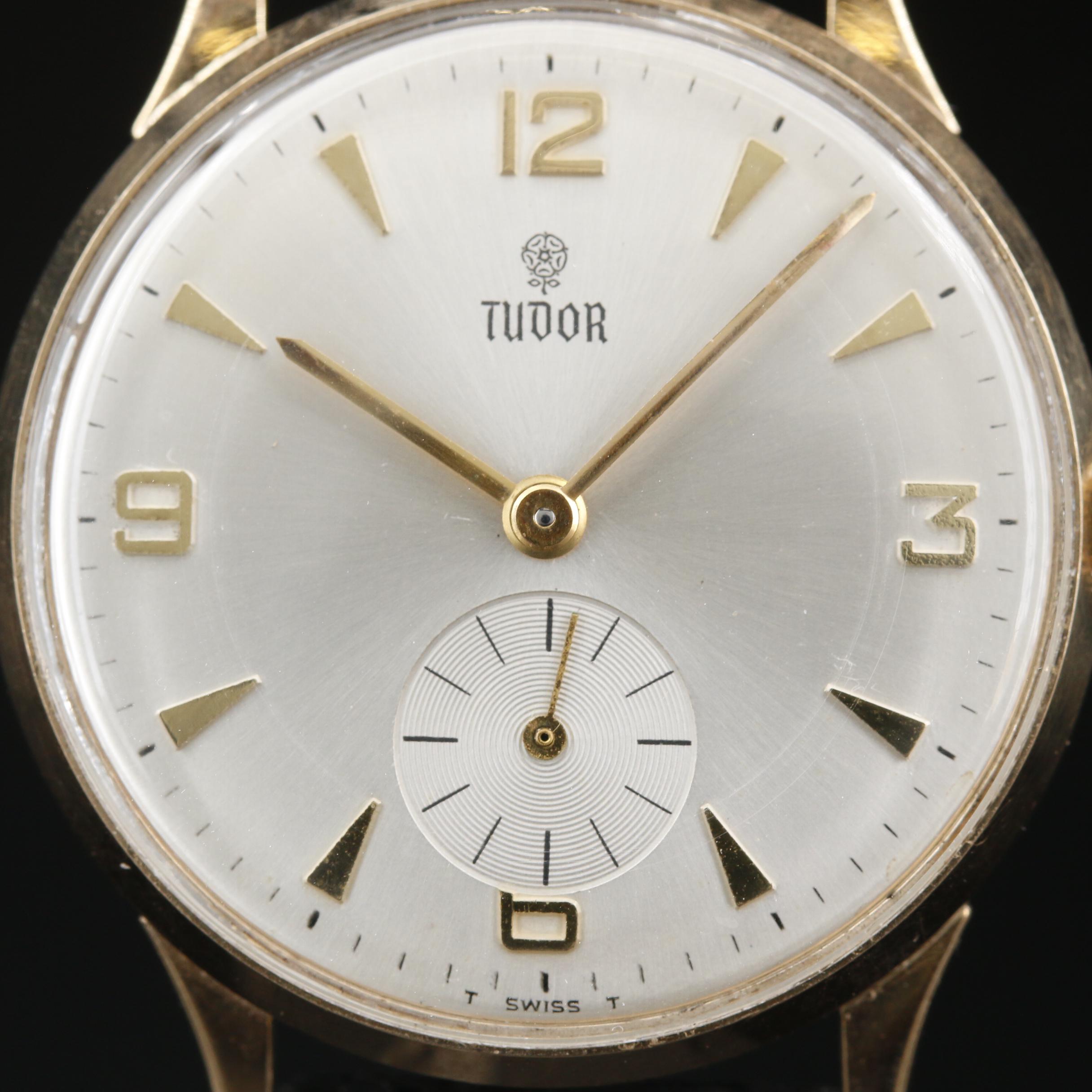 1968 Tudor 9K Gold Stem Wind Watch