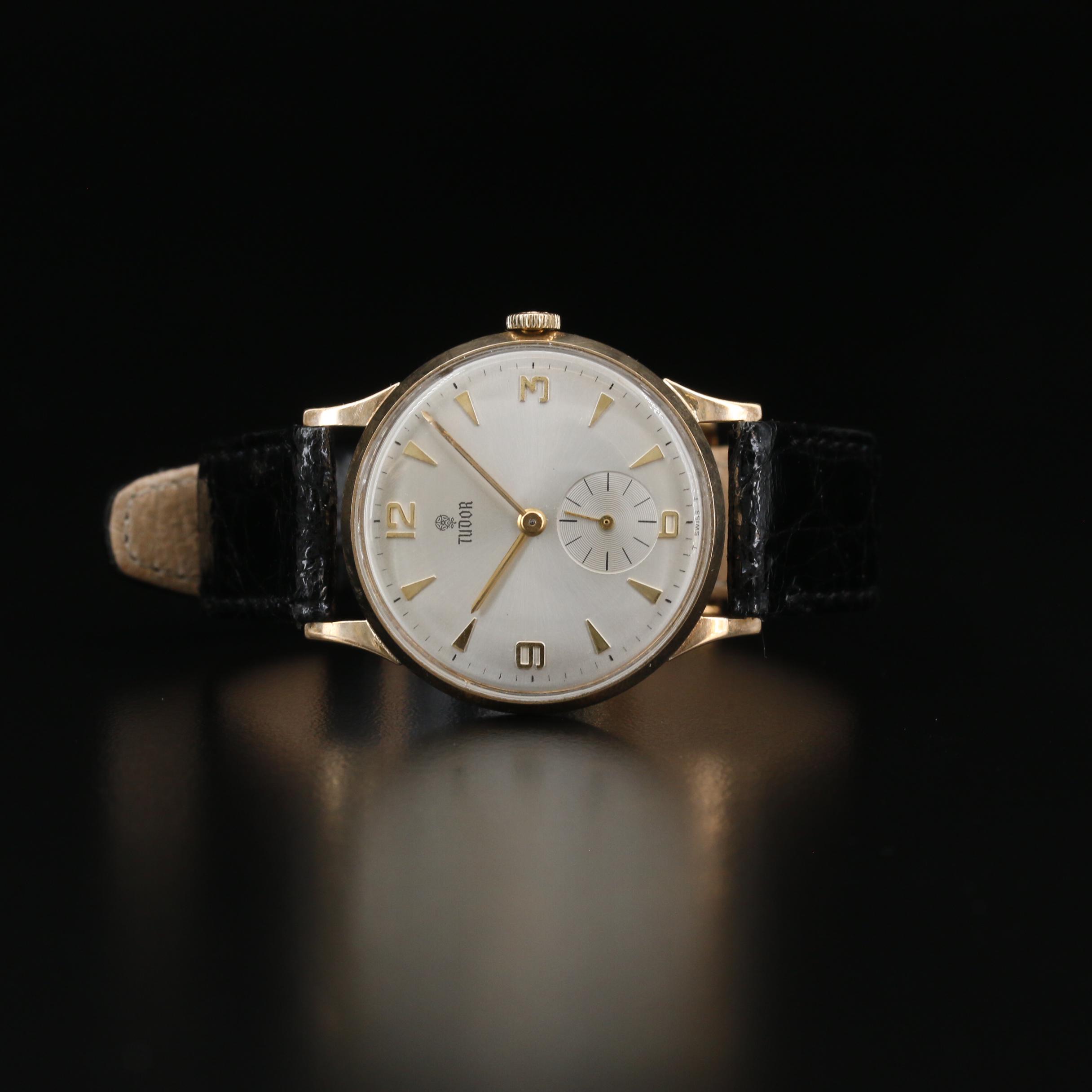 1968 Tudor 9K Gold Stem Wind Watch