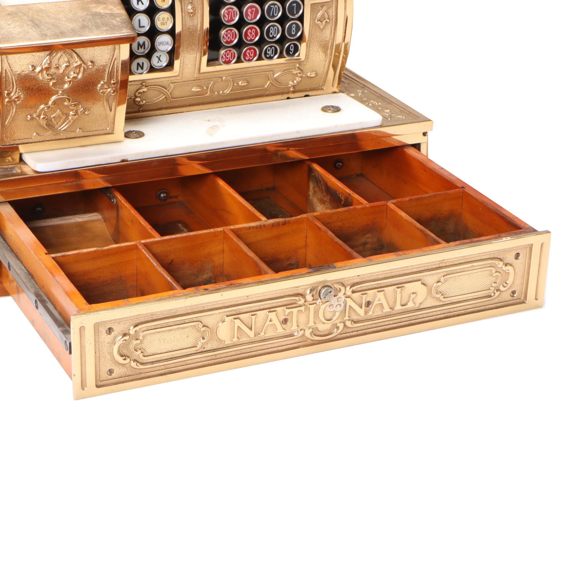 National Cash Register Company Model 1066-G Brass Cash Register