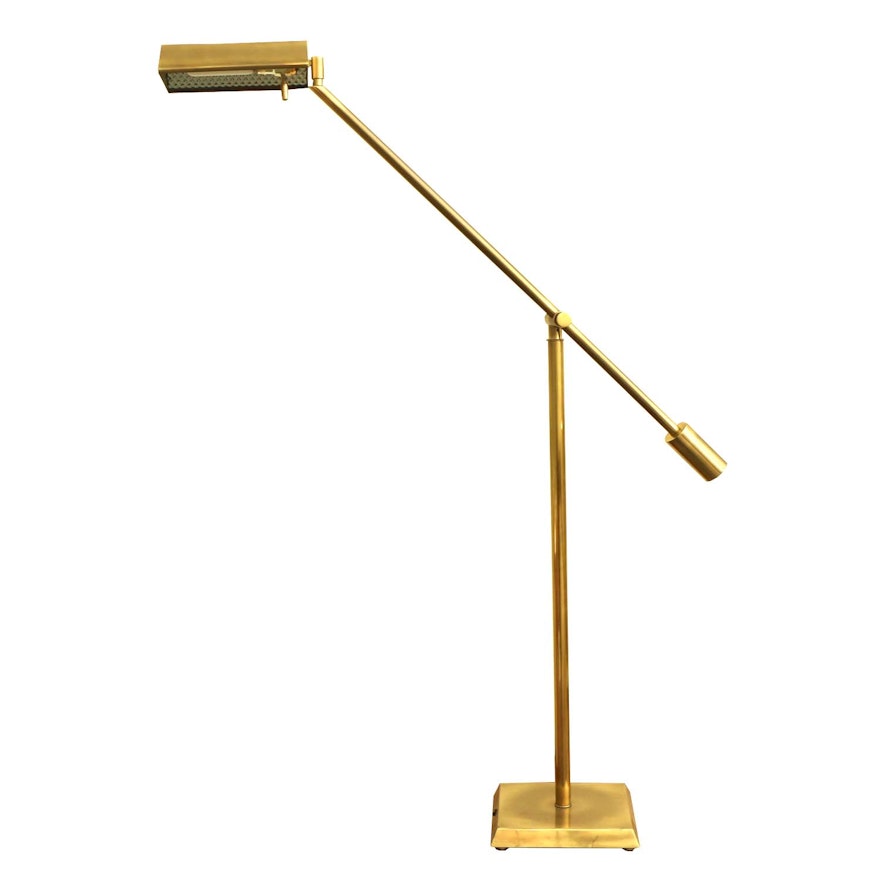 Frederick Cooper Mid Century Modern Brass Articulating Floor Lamp