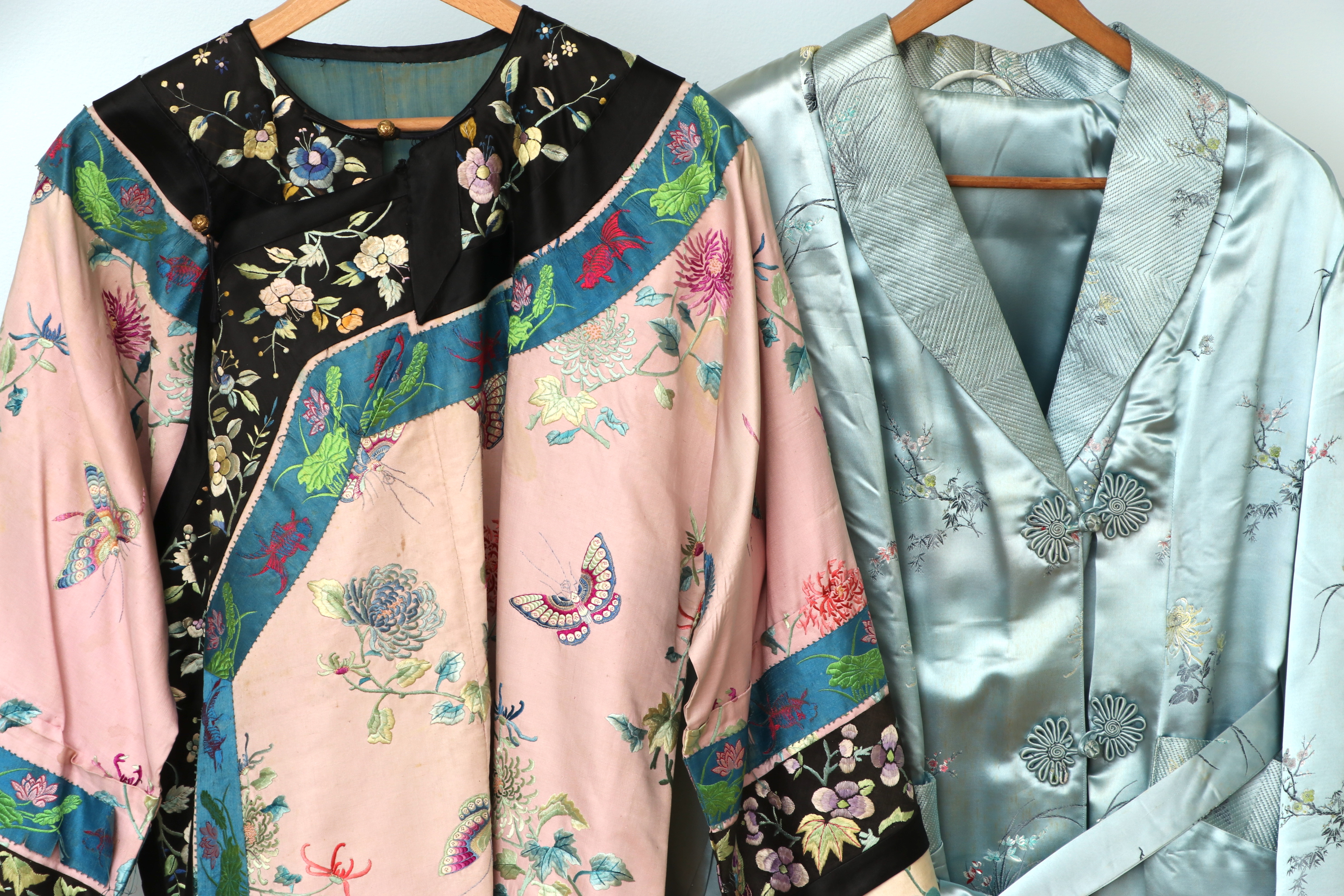 Chinese Hand Embroidered and Brocade Robes, Mid to Late 20th Century