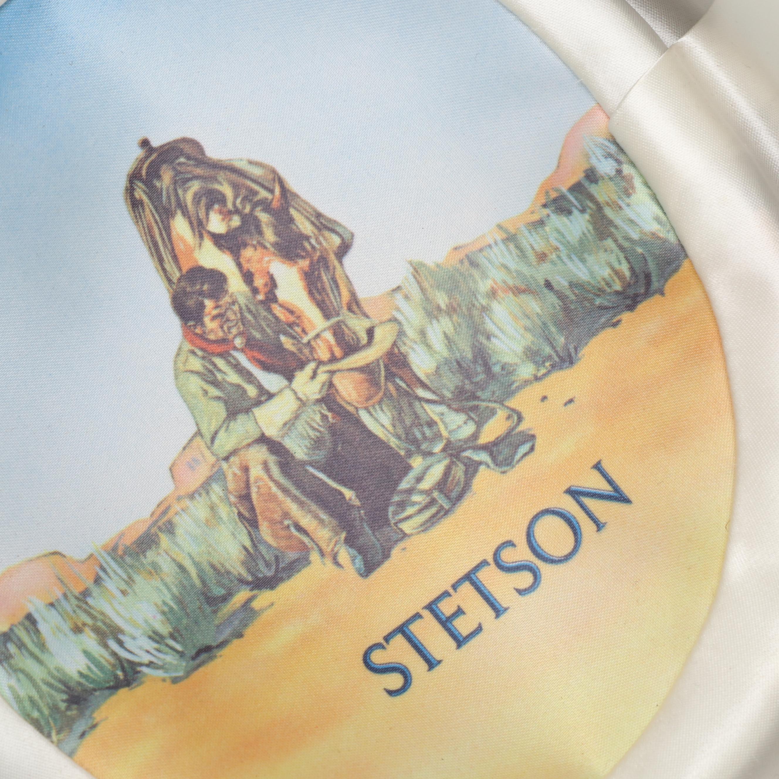 Stetson 4X Beaver Felt Cowboy Hat with Braided Leather Band and Feathers