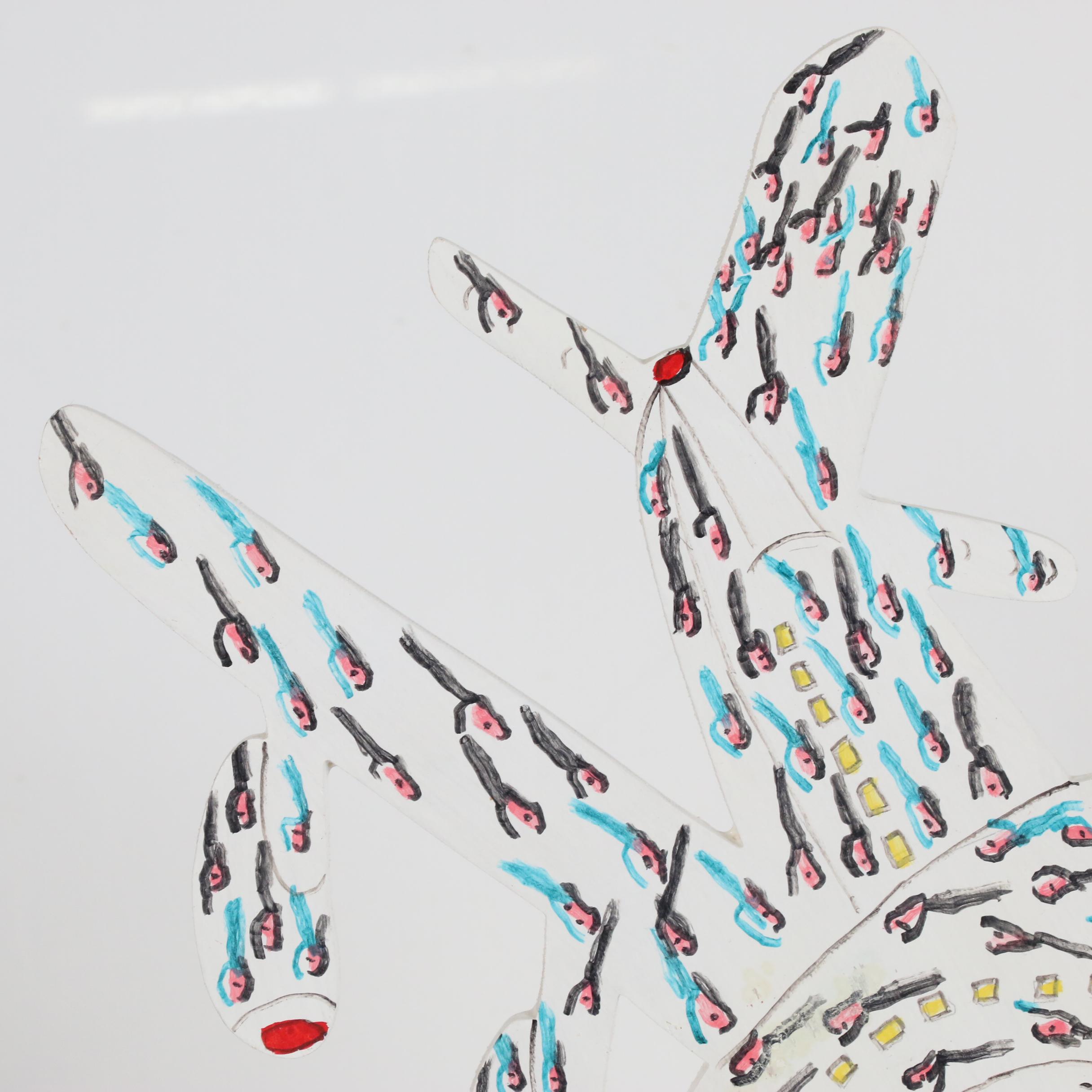 Howard Finster Folk Art Wooden Sculpture "From God-Man of Visions", 1999