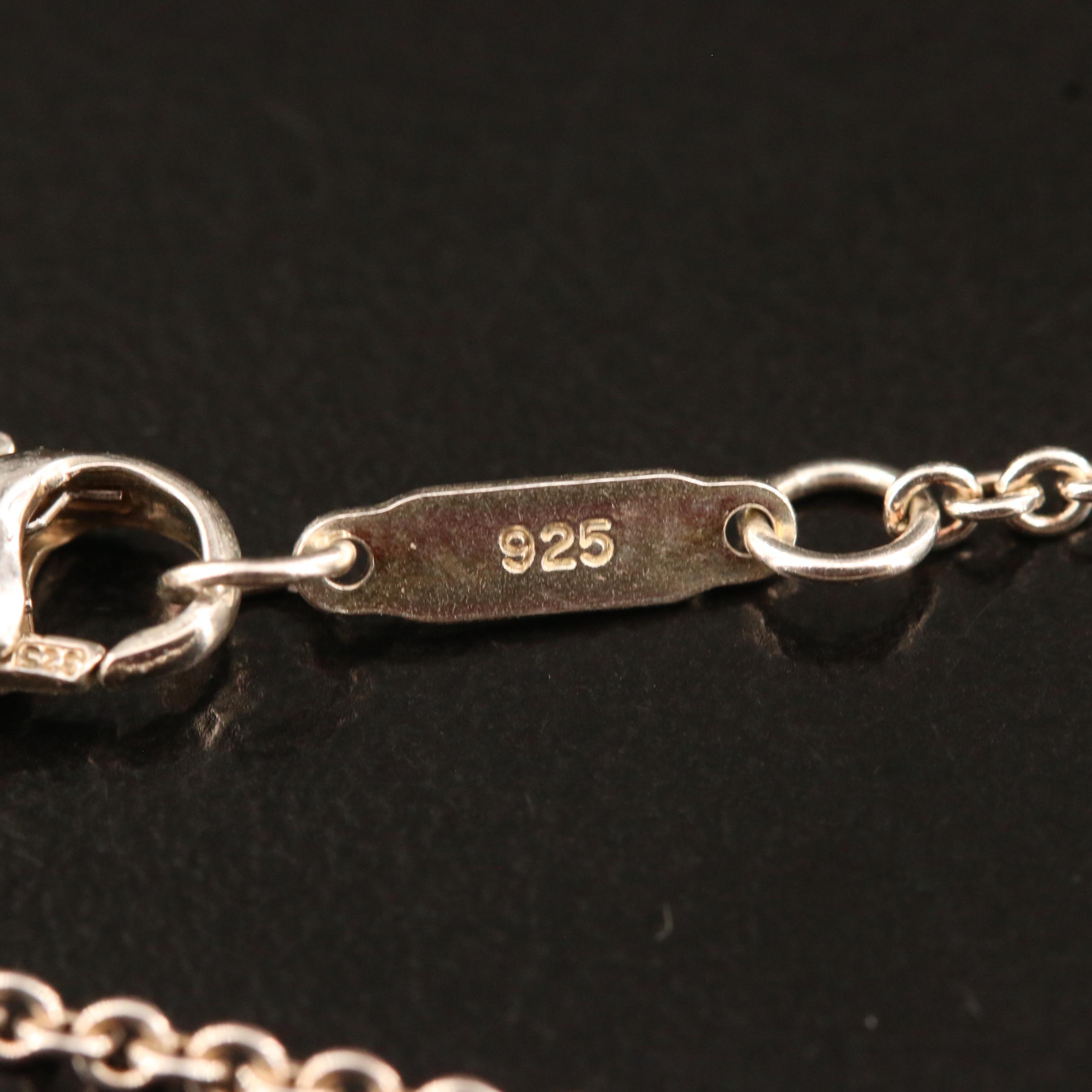 Tiffany & Co. Sterling Silver Puffy Heart Pendant Necklace