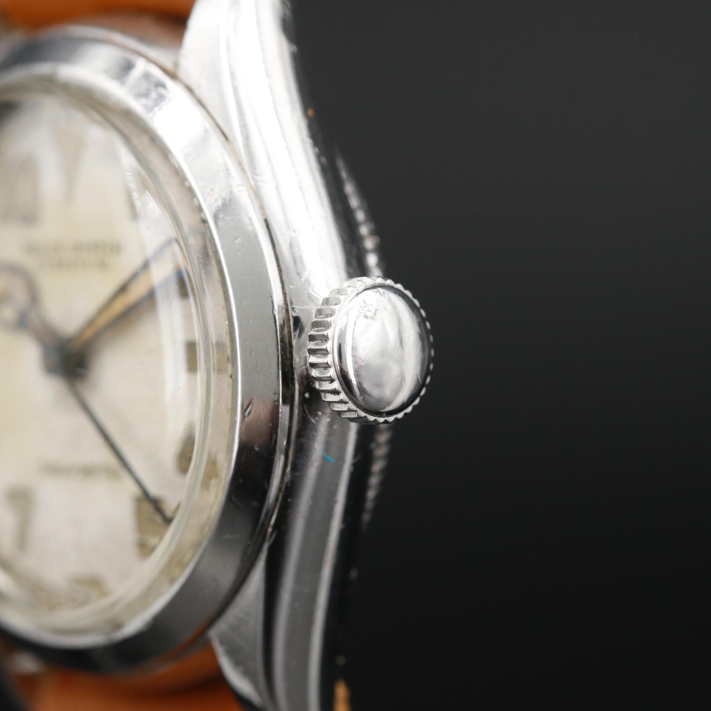 1942 Rolex Oyster Perpetual California Dial Stainless Steel Stem Wind Watch