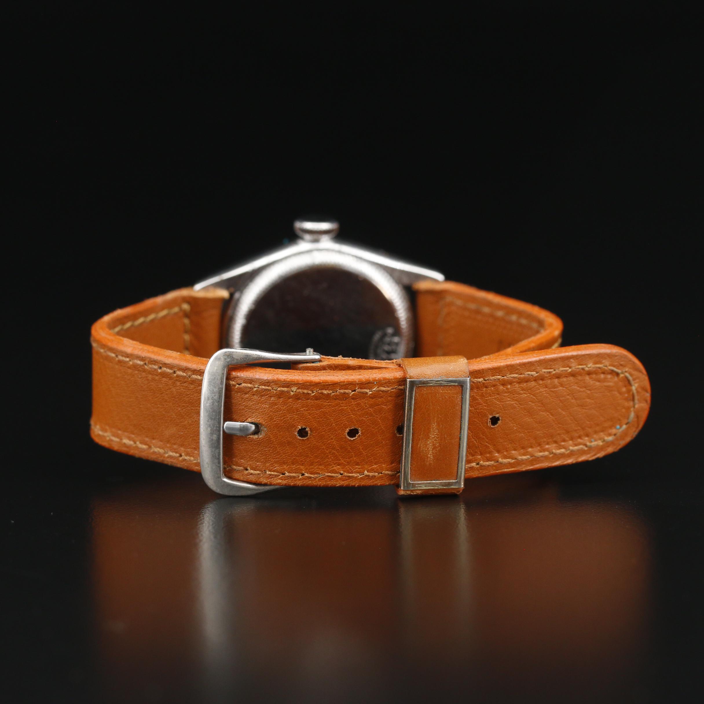 1942 Rolex Oyster Perpetual California Dial Stainless Steel Stem Wind Watch