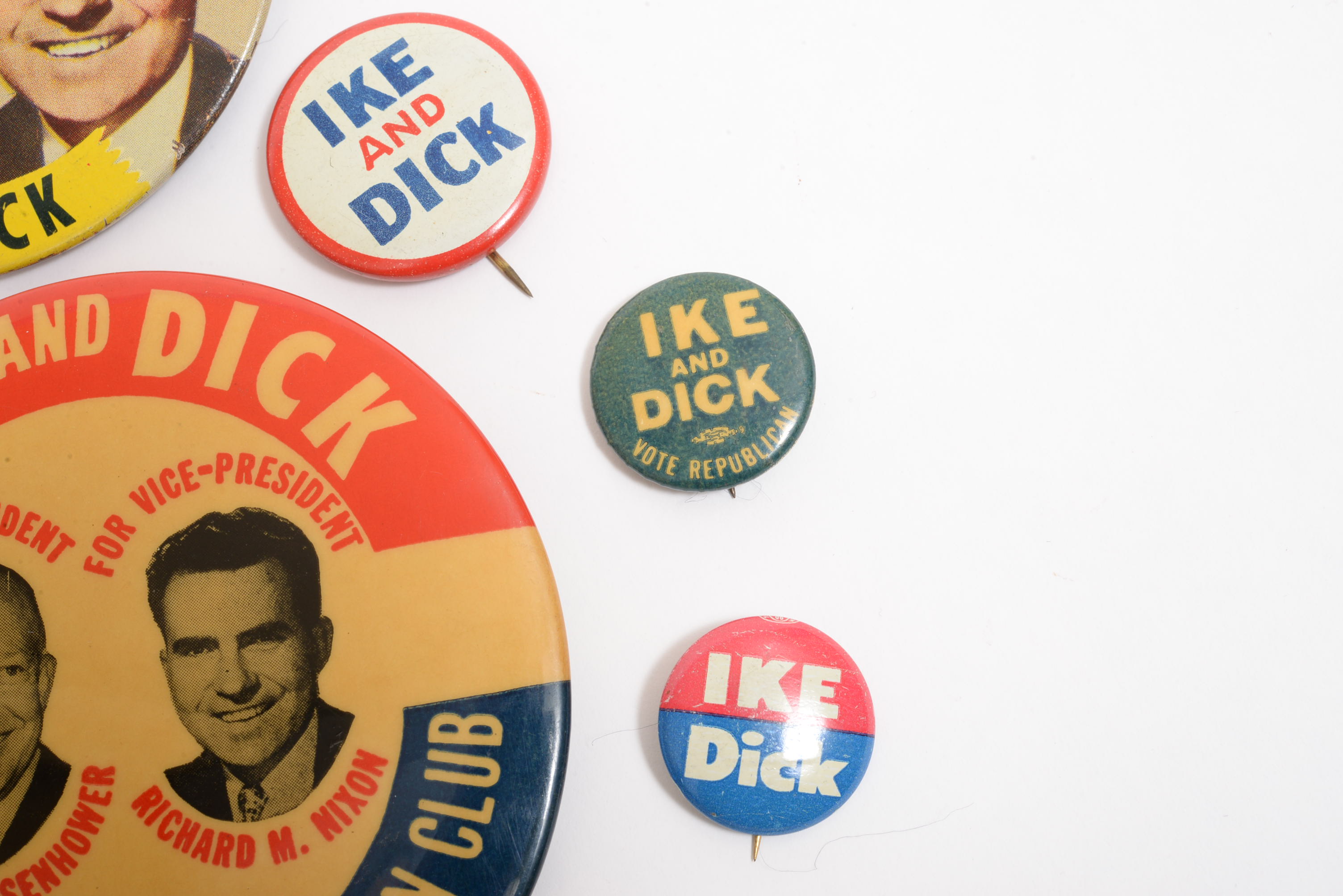 Eisenhower-Nixon Jugate Buttons and Other Campaign Pinbacks