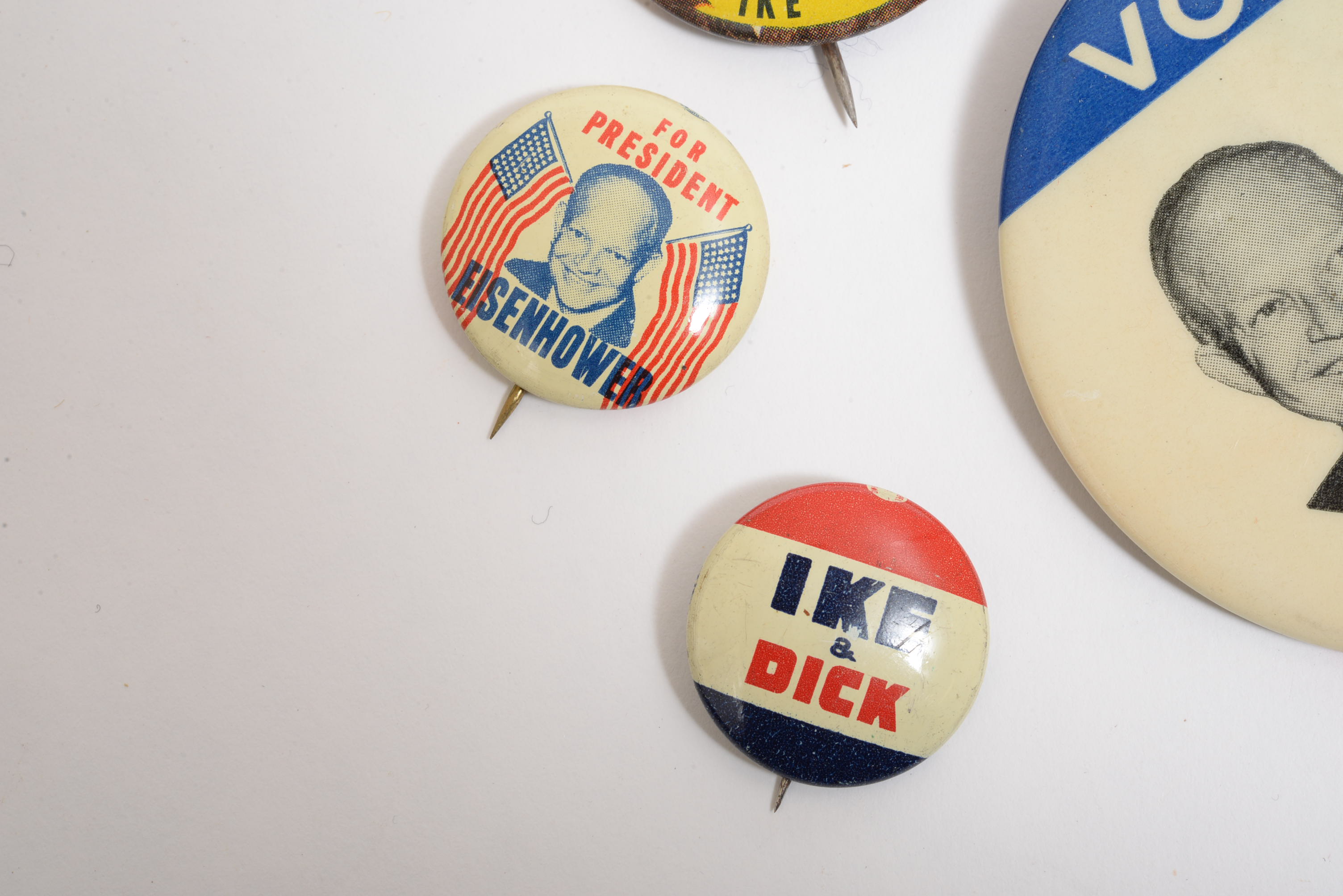 Eisenhower-Nixon Jugate Buttons and Other Campaign Pinbacks