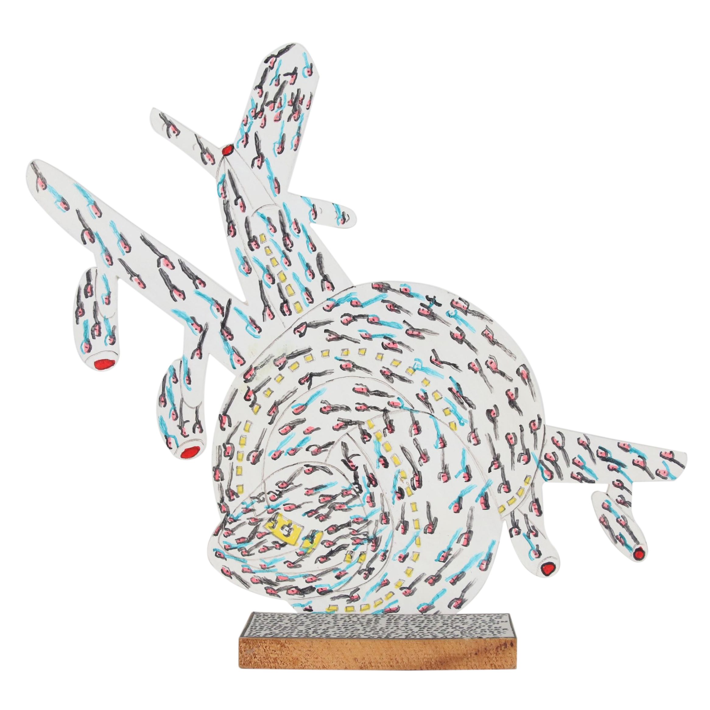 Howard Finster Folk Art Wooden Sculpture "From God-Man of Visions", 1999