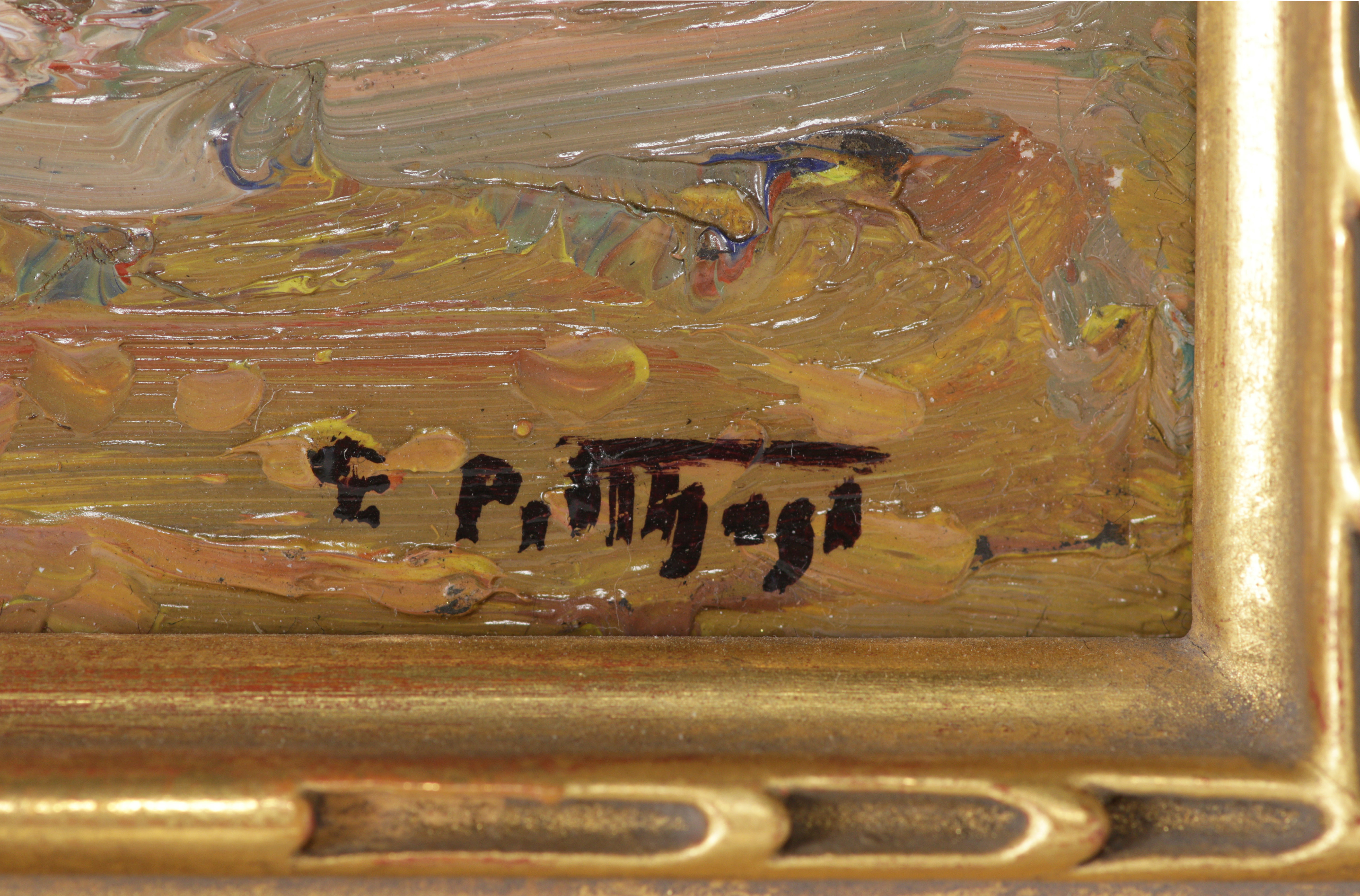 Edward Henry Potthast Oil Painting "By the Shore", Early 20th Century