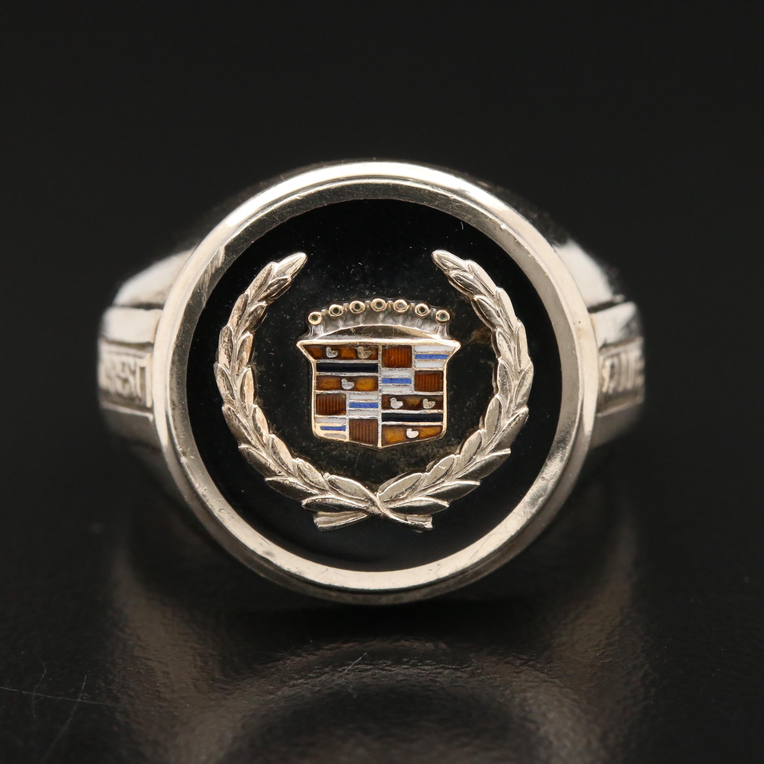 10K "Cadillac Crest Club" Signet Ring