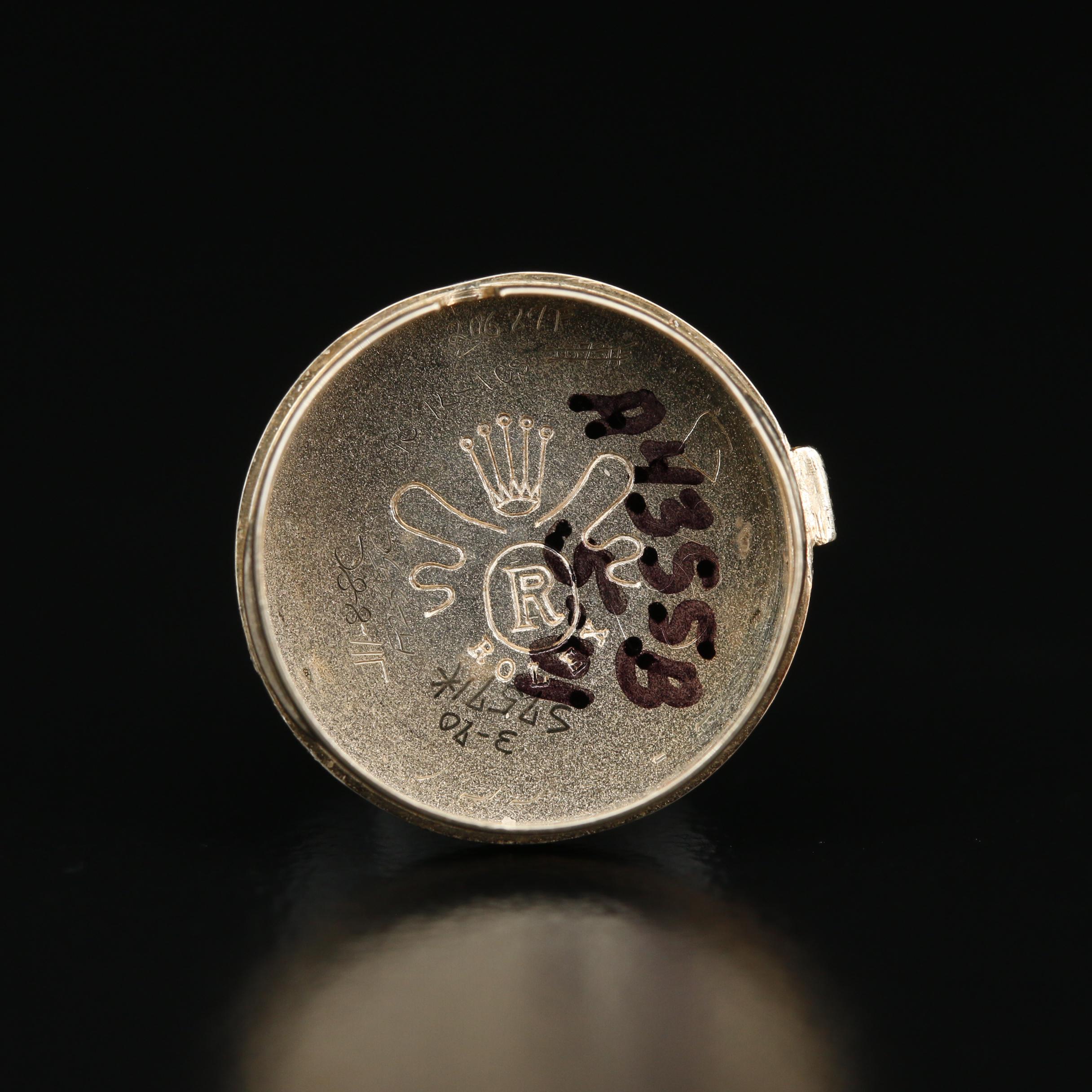 Vintage Rolex Diamond and 14K Gold Stem Wind Watch