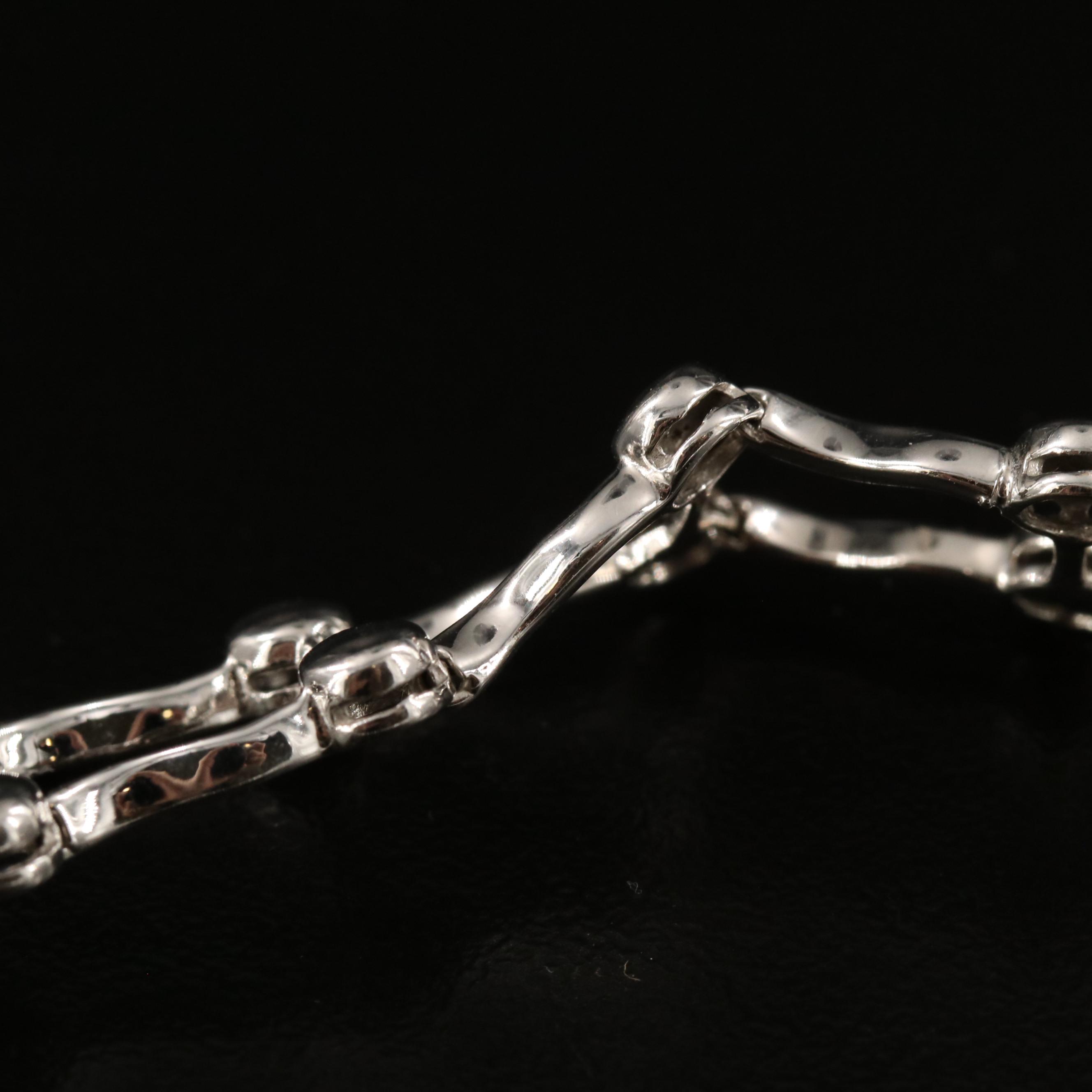 18K Diamond Ladder Link Collar Necklace