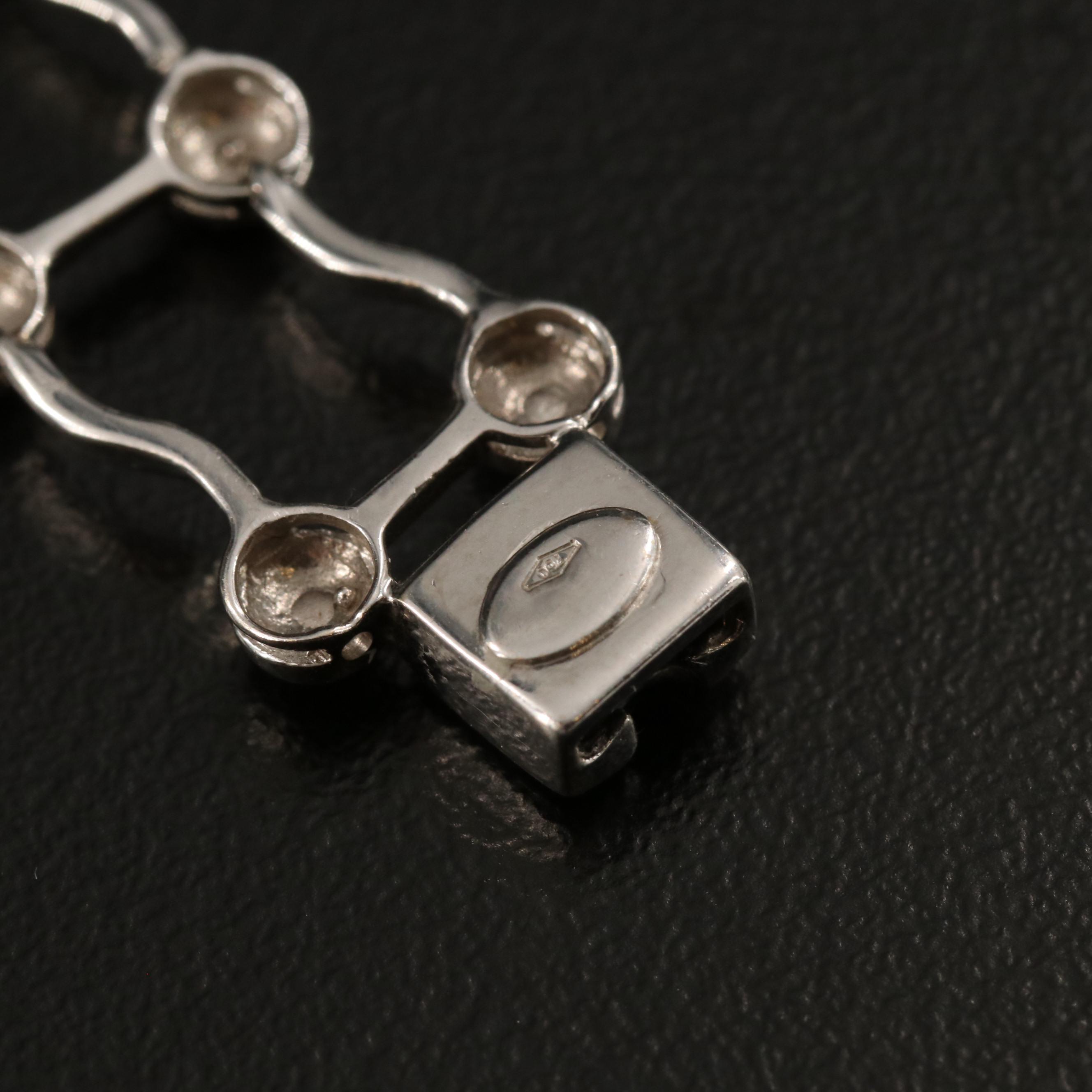 18K Diamond Ladder Link Collar Necklace