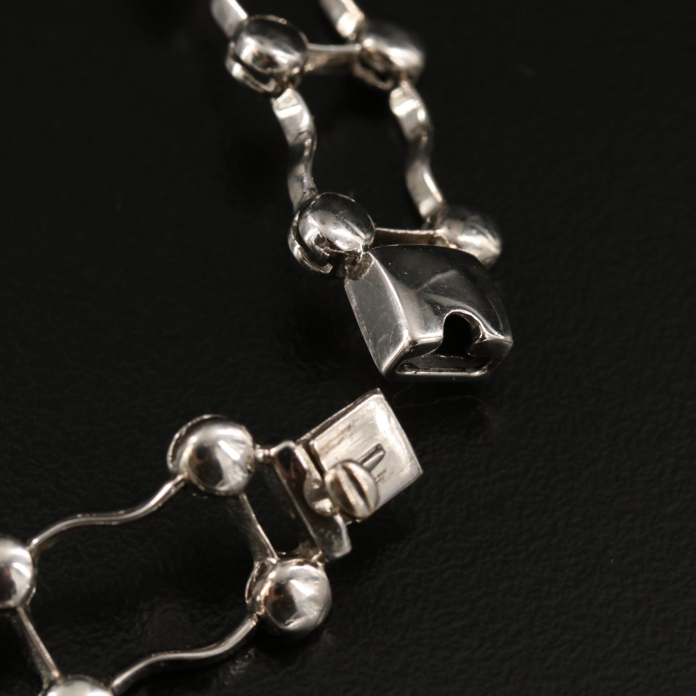 18K Diamond Ladder Link Collar Necklace