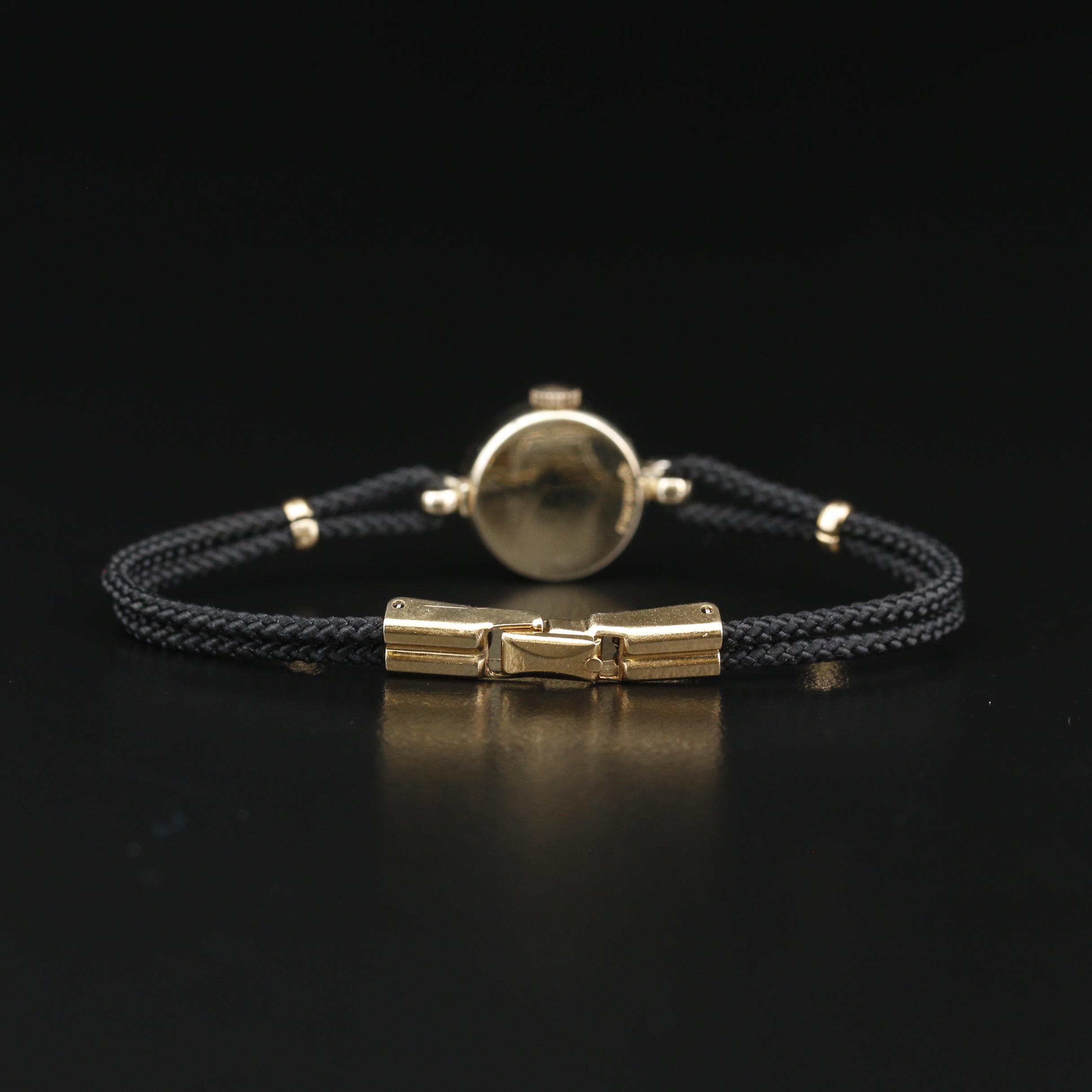 Vintage Rolex Diamond and 14K Gold Stem Wind Watch