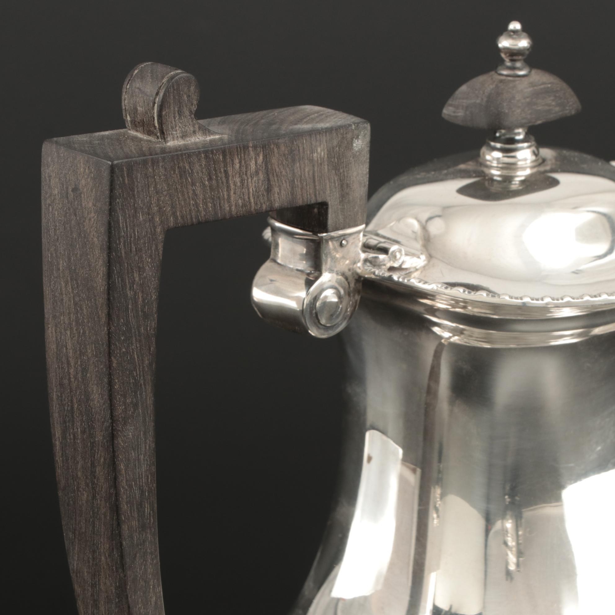 Gorham Queen Anne Style Sterling Silver Coffee and Tea Service, 1950s