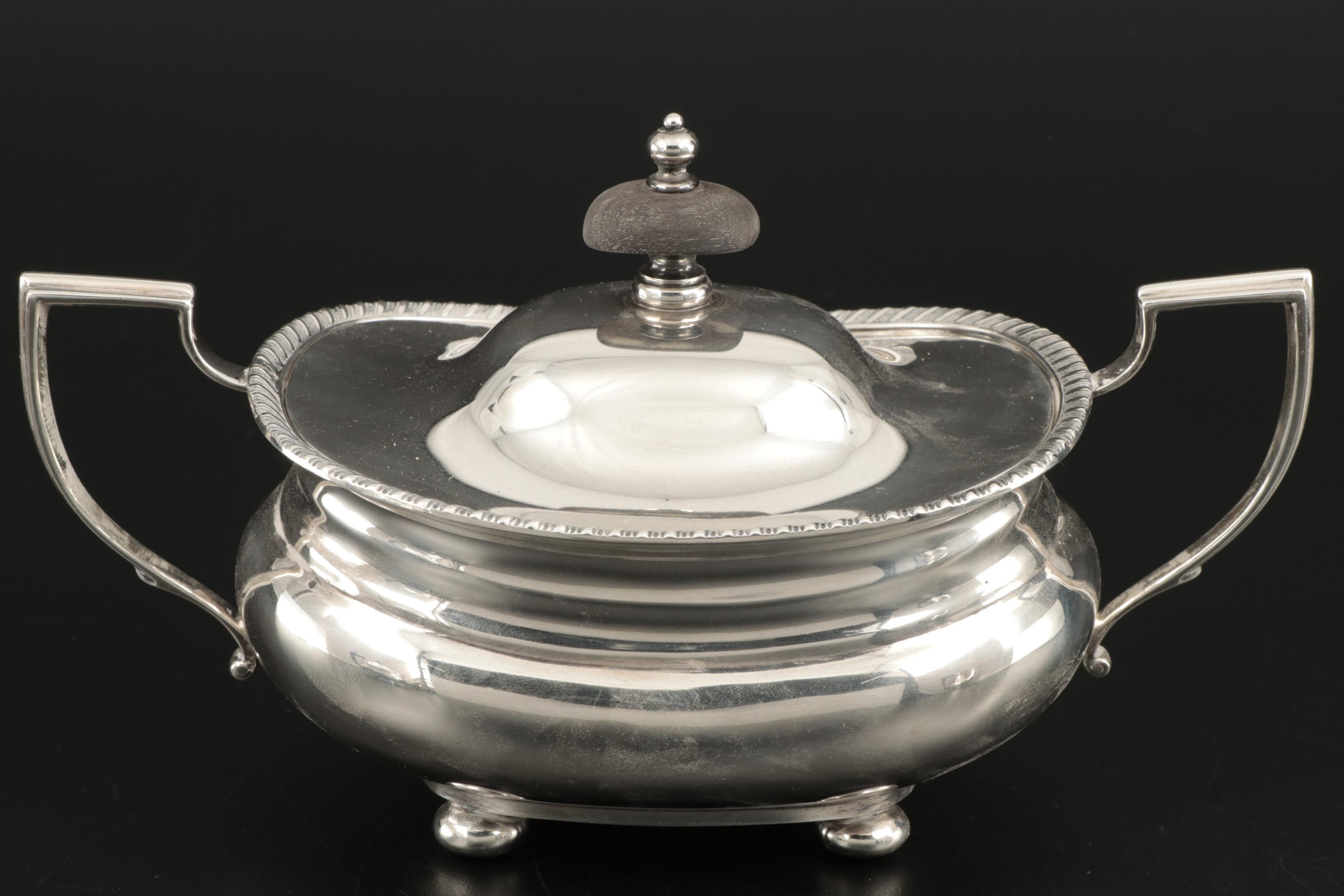 Gorham Queen Anne Style Sterling Silver Coffee and Tea Service, 1950s