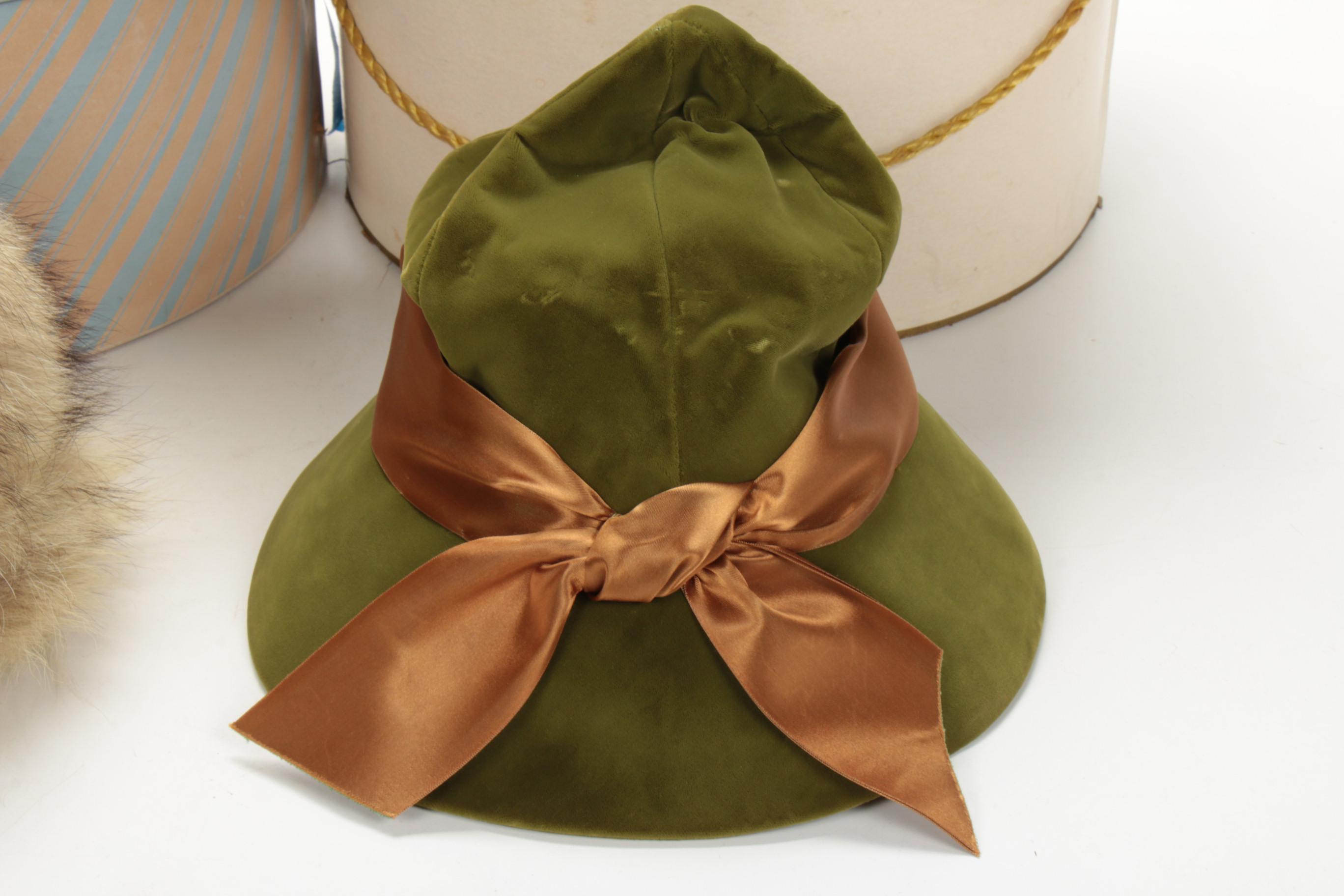 Miss Dior and Other Hats Including Mink and Fox Fur, Mid-20th Century