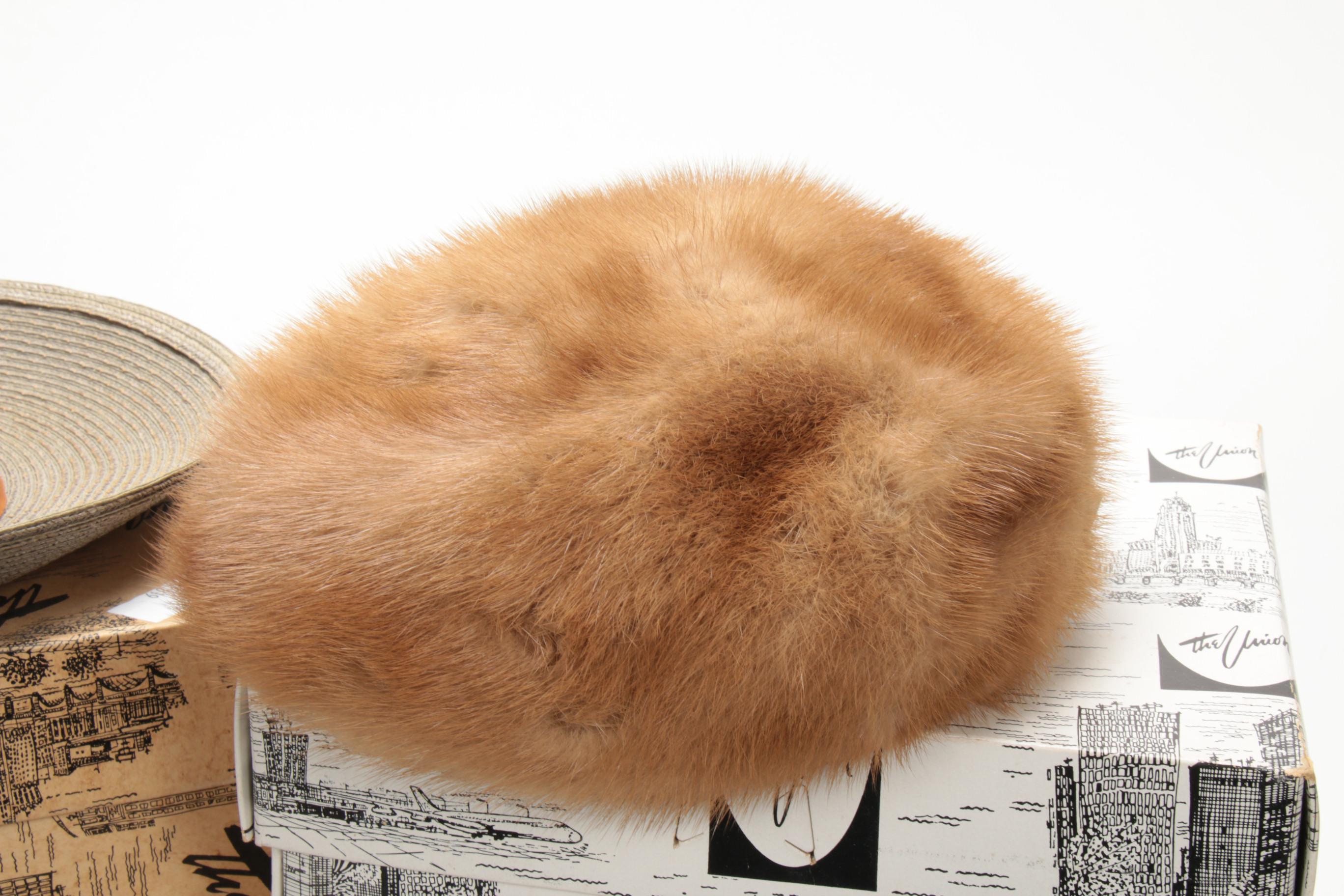 Miss Dior and Other Hats Including Mink and Fox Fur, Mid-20th Century