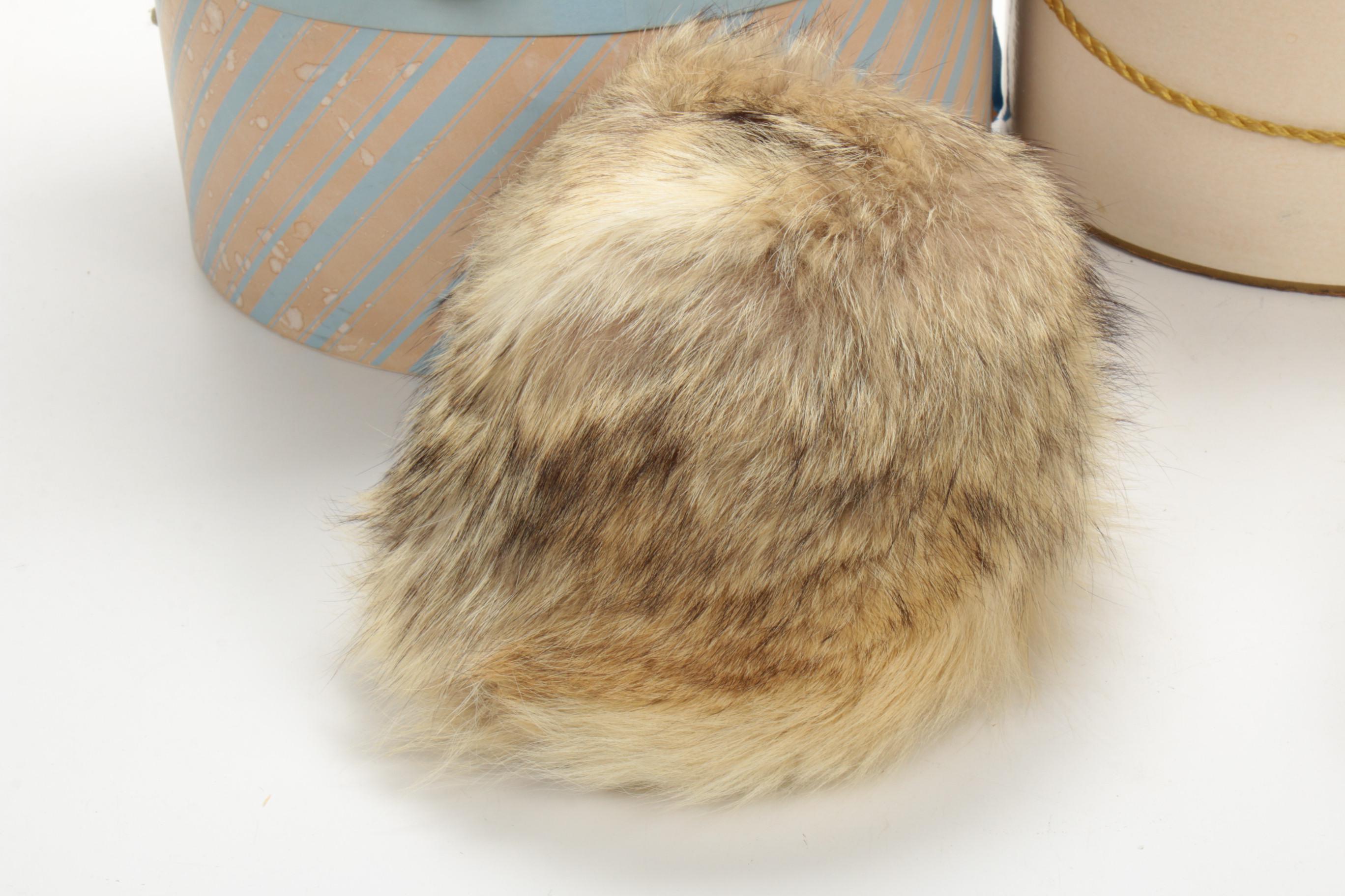 Miss Dior and Other Hats Including Mink and Fox Fur, Mid-20th Century