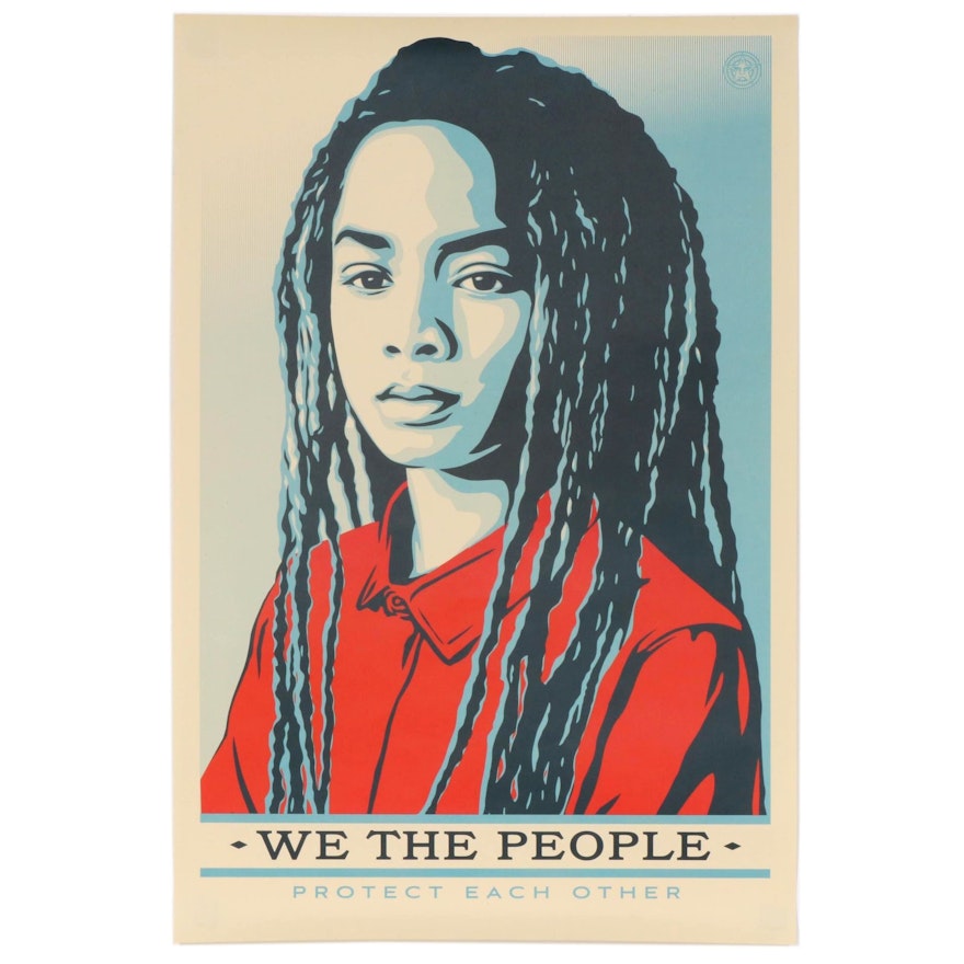 Shepard Fairey for Amplifier Offset Poster "We the People: Defend Each Other"