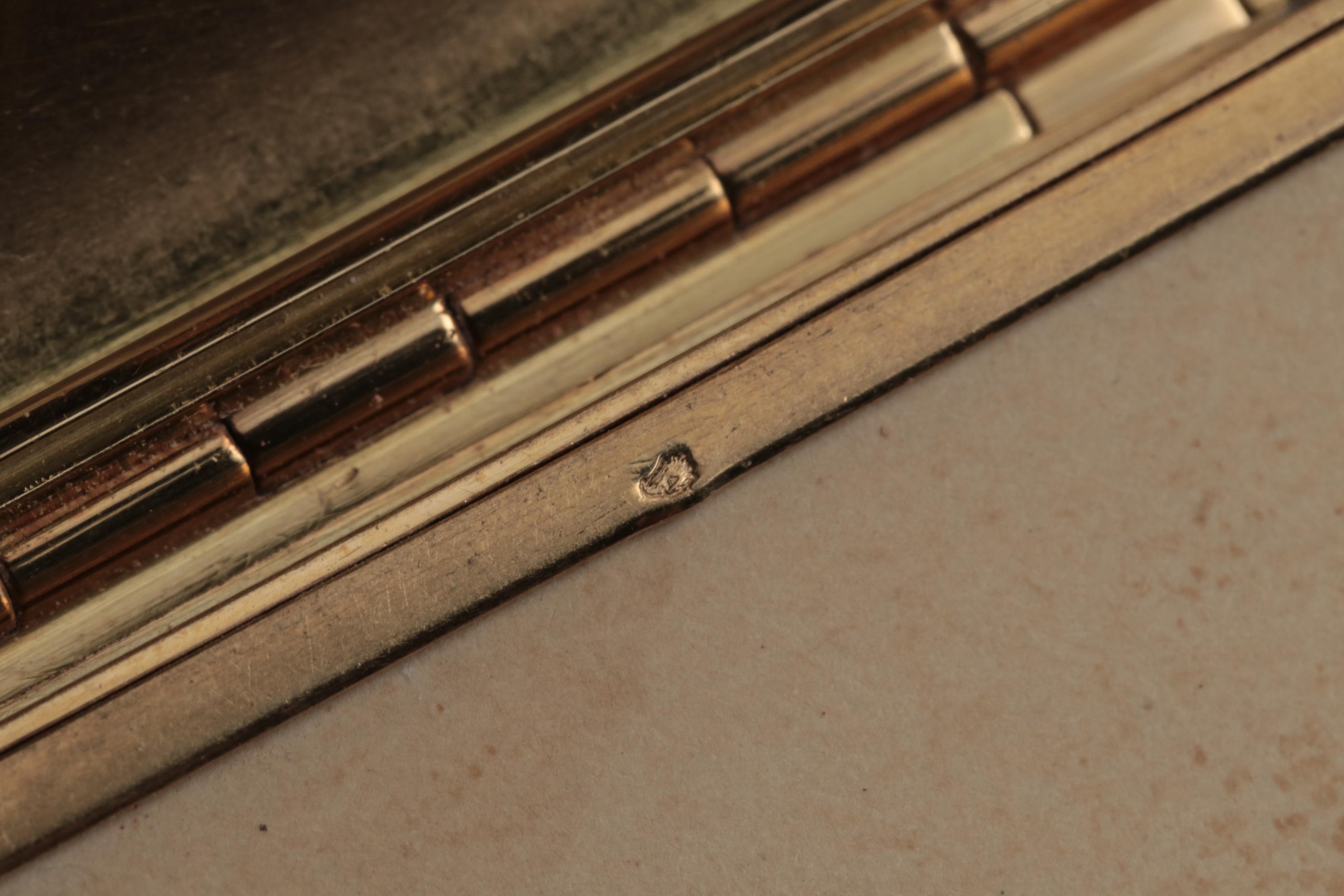 Strauss, Allard & Meyer Art Deco Enameled 18K Gold and Diamond Dance Bag, 1925