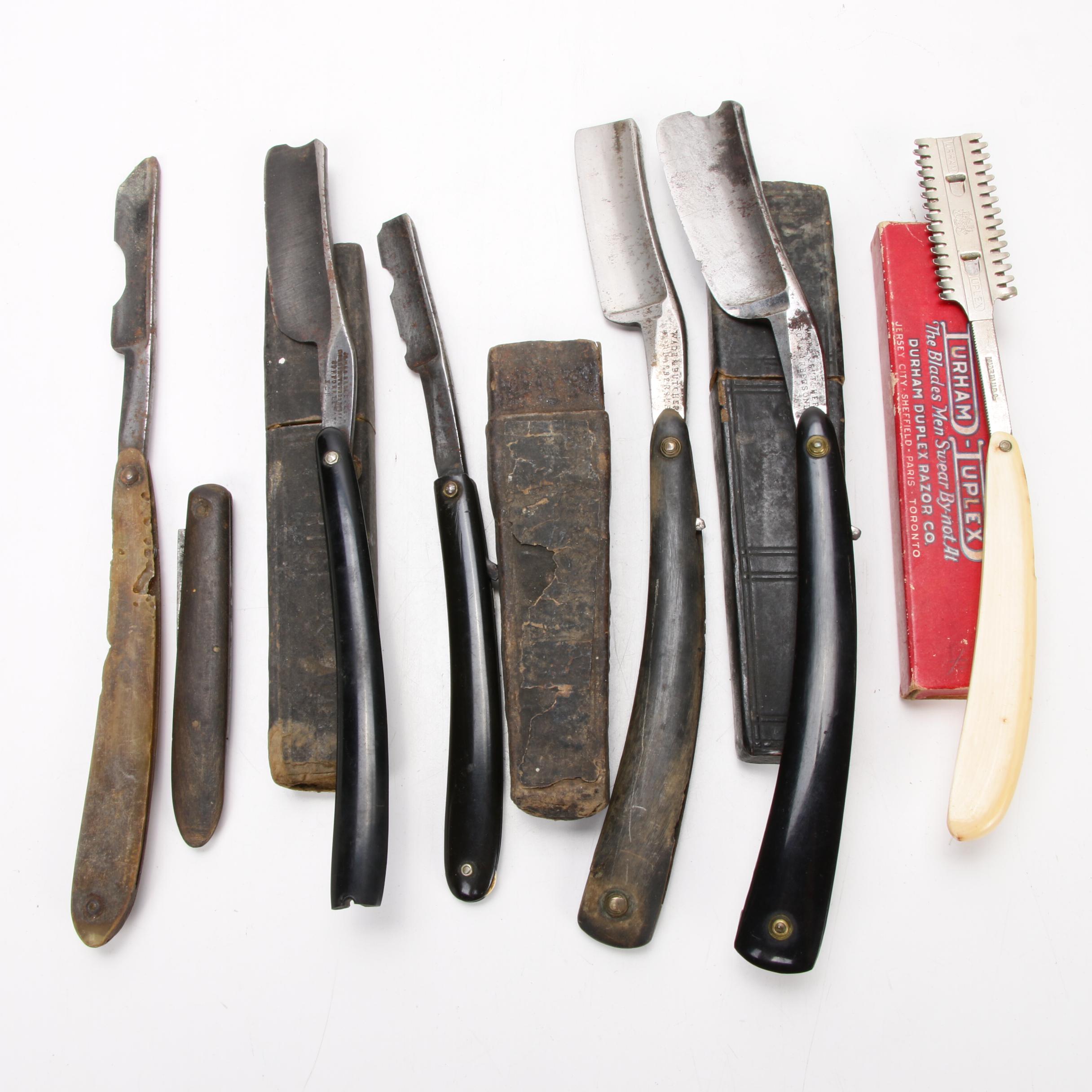 S. Kunde & Sohn, Wade & Butcher, and Antique Barbershop Straight Razors, c. 1840