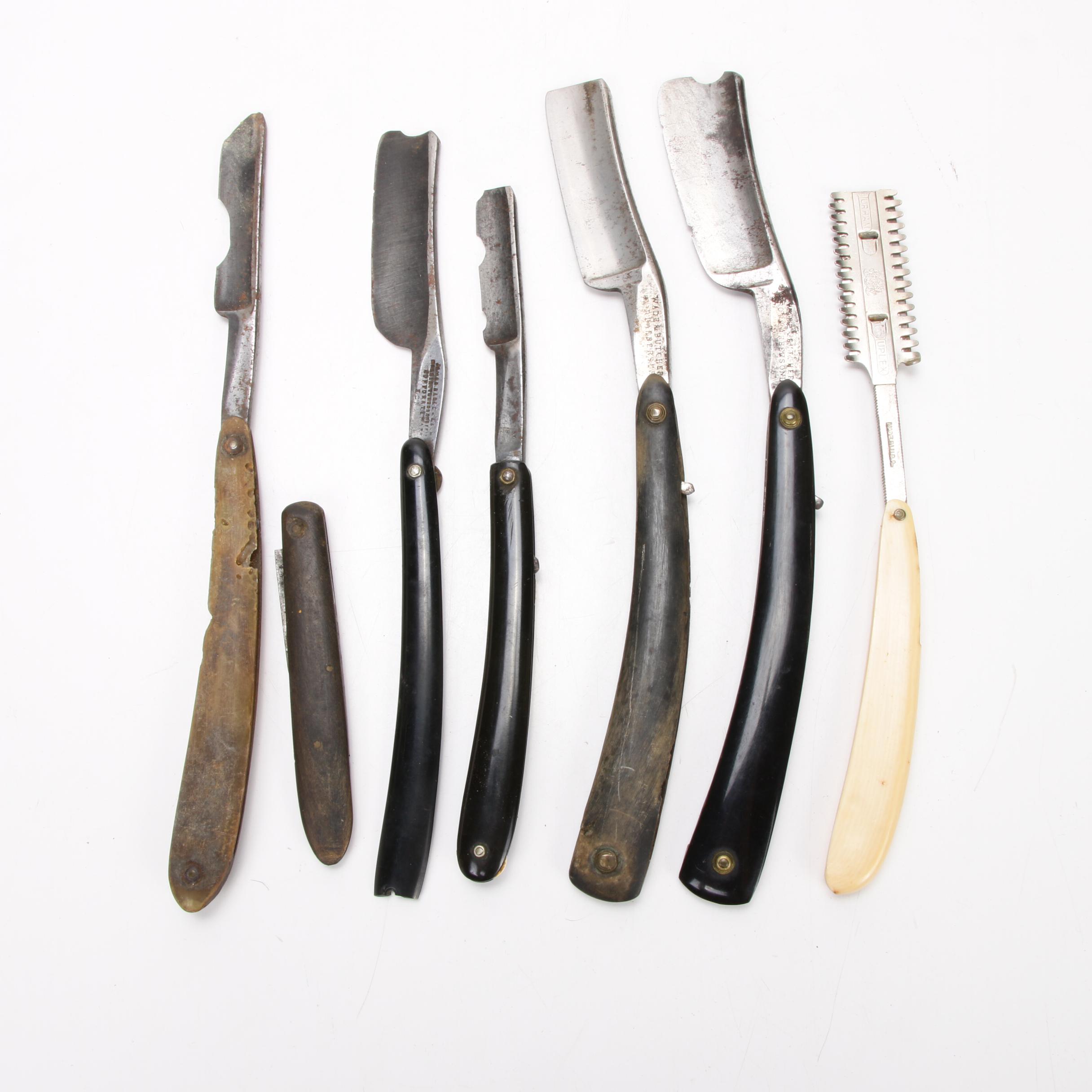 S. Kunde & Sohn, Wade & Butcher, and Antique Barbershop Straight Razors, c. 1840