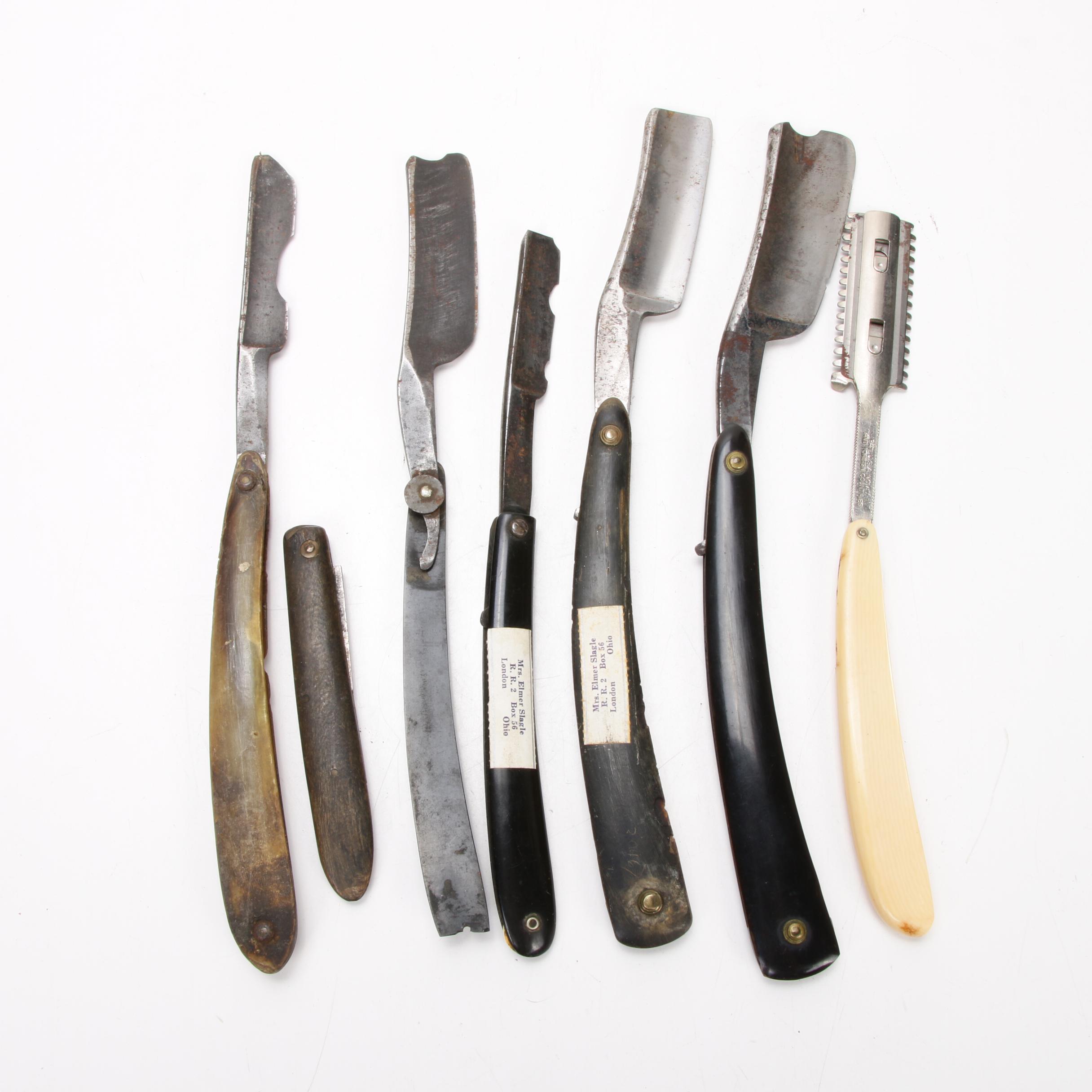 S. Kunde & Sohn, Wade & Butcher, and Antique Barbershop Straight Razors, c. 1840