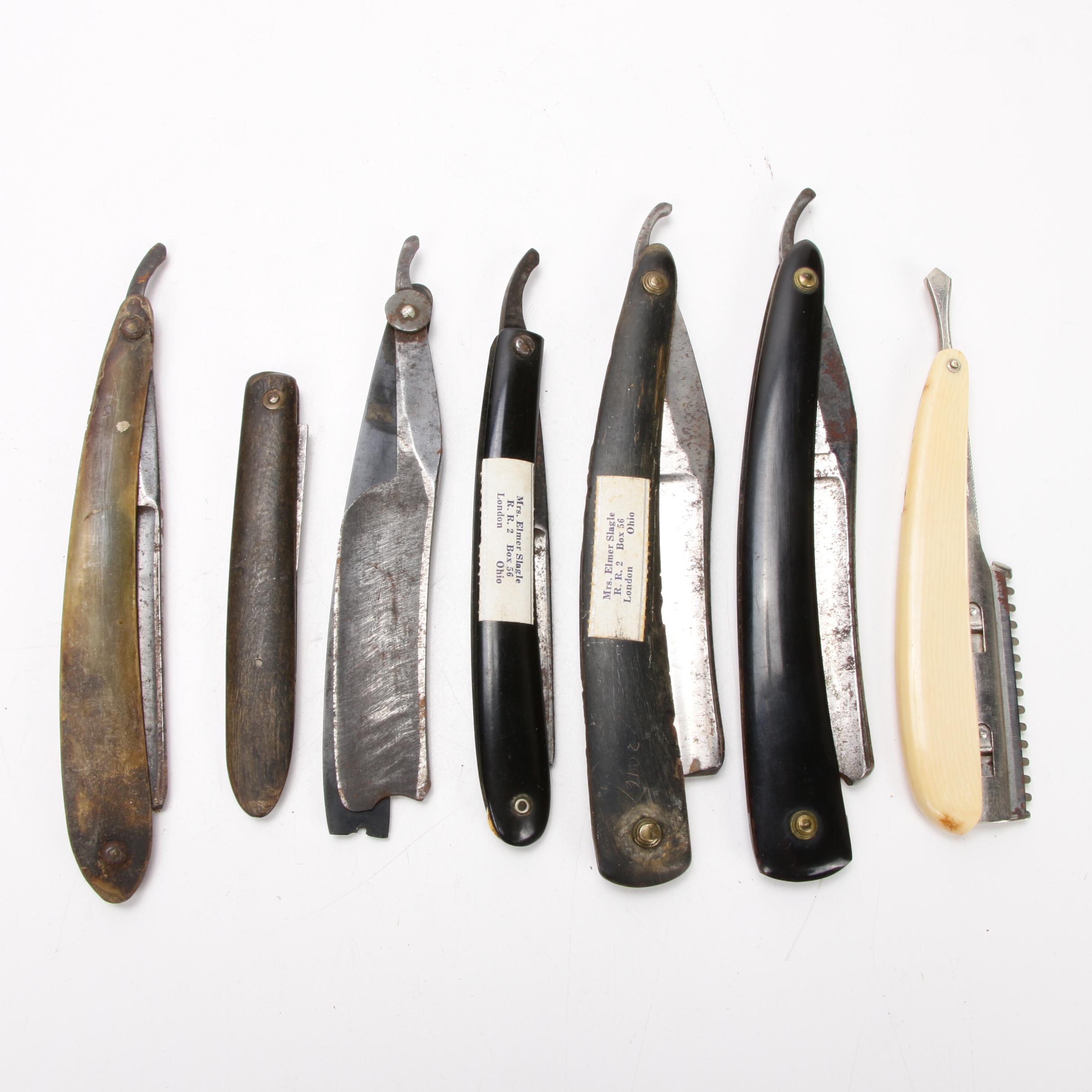 S. Kunde & Sohn, Wade & Butcher, and Antique Barbershop Straight Razors, c. 1840