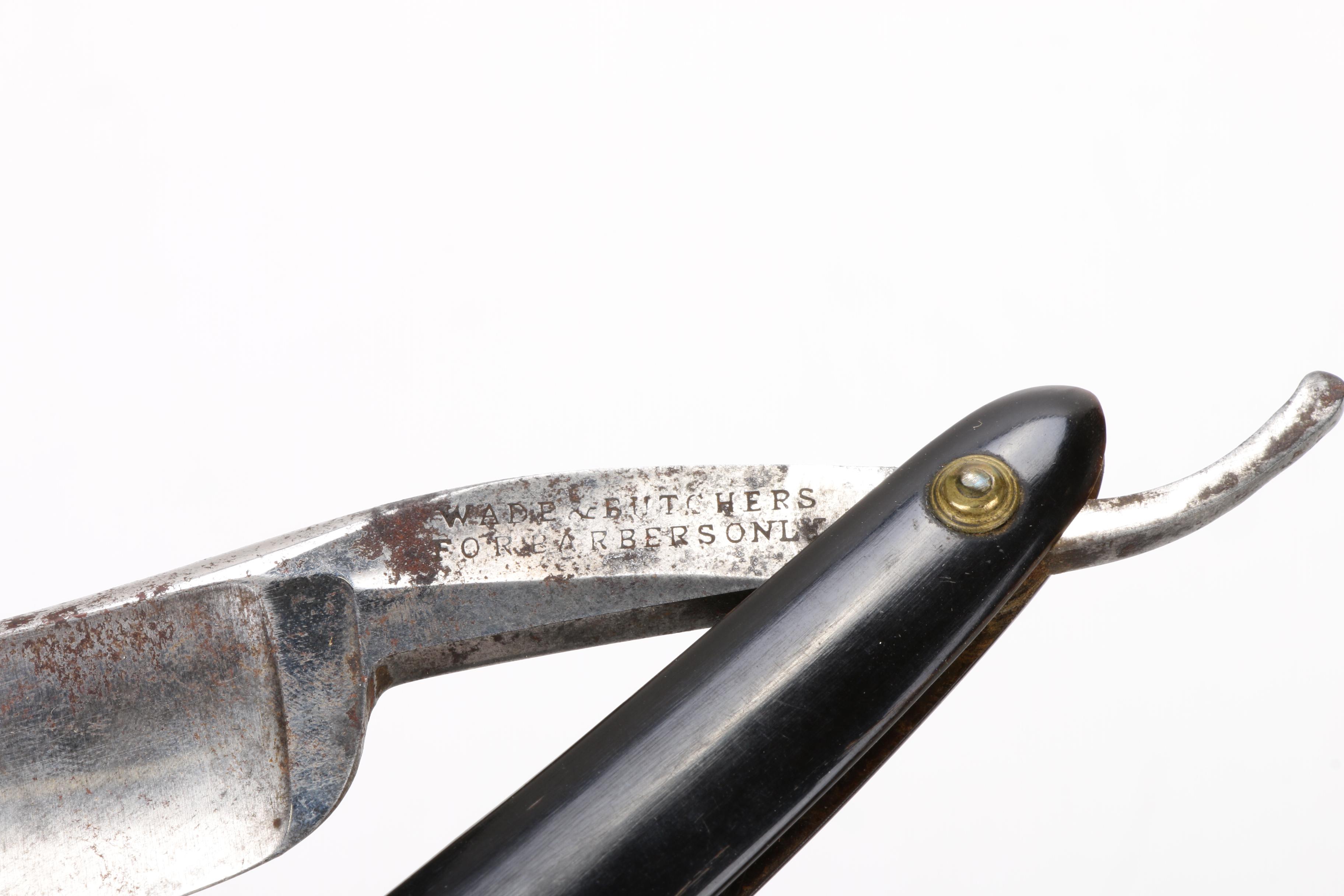 S. Kunde & Sohn, Wade & Butcher, and Antique Barbershop Straight Razors, c. 1840