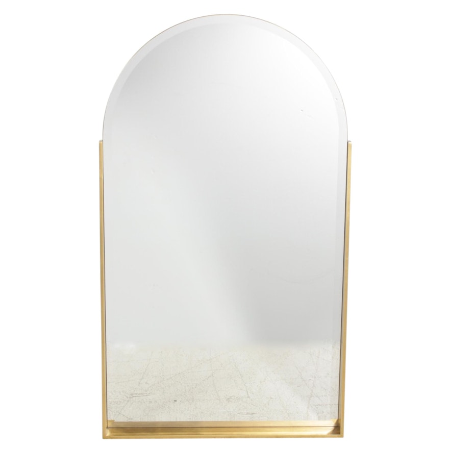 John Richard Arched Wall Mirror with Gold Toned Frame