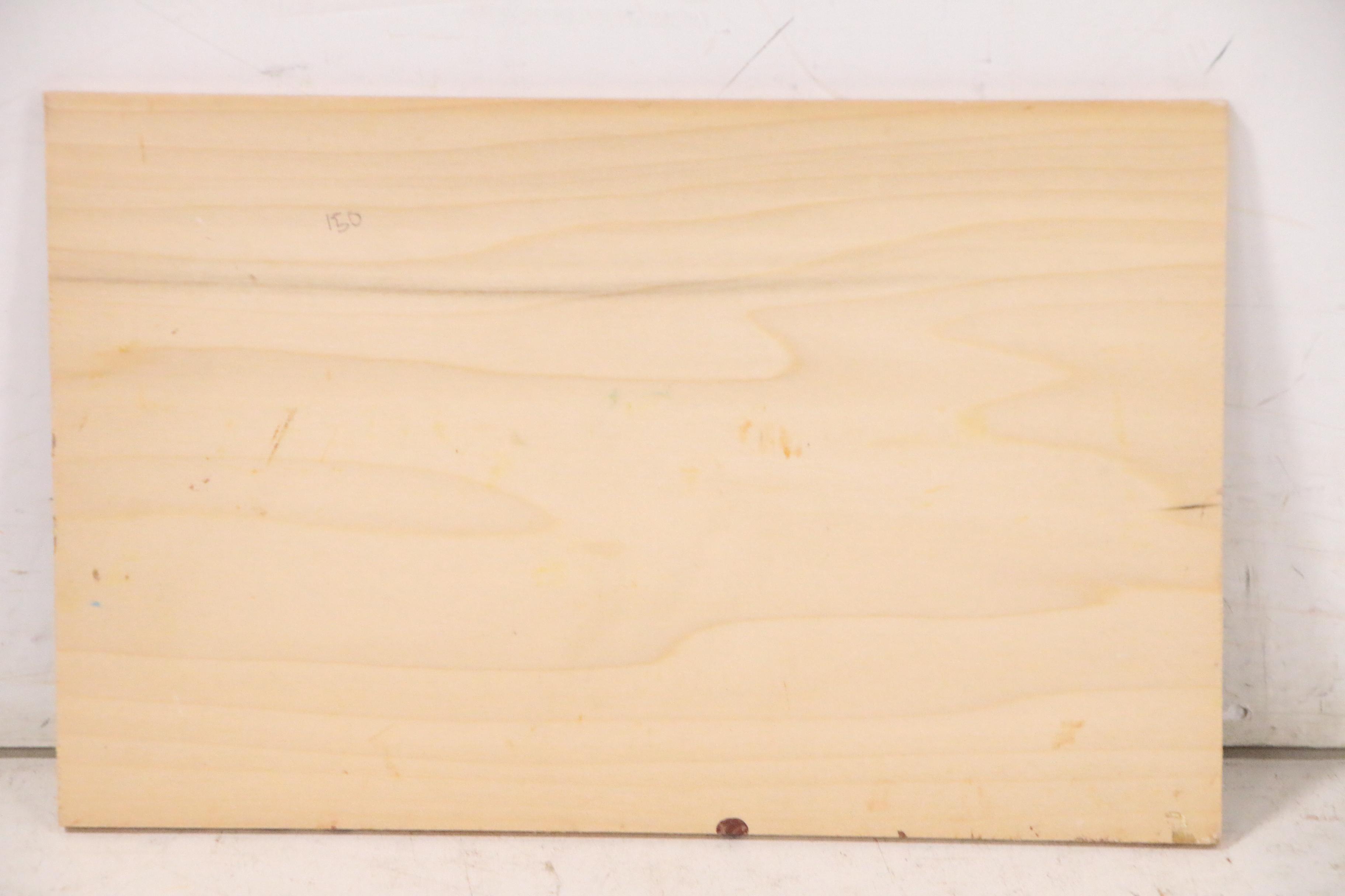 Robert Wright Folk Art Landscape Acrylic Painting, Late 20th Century