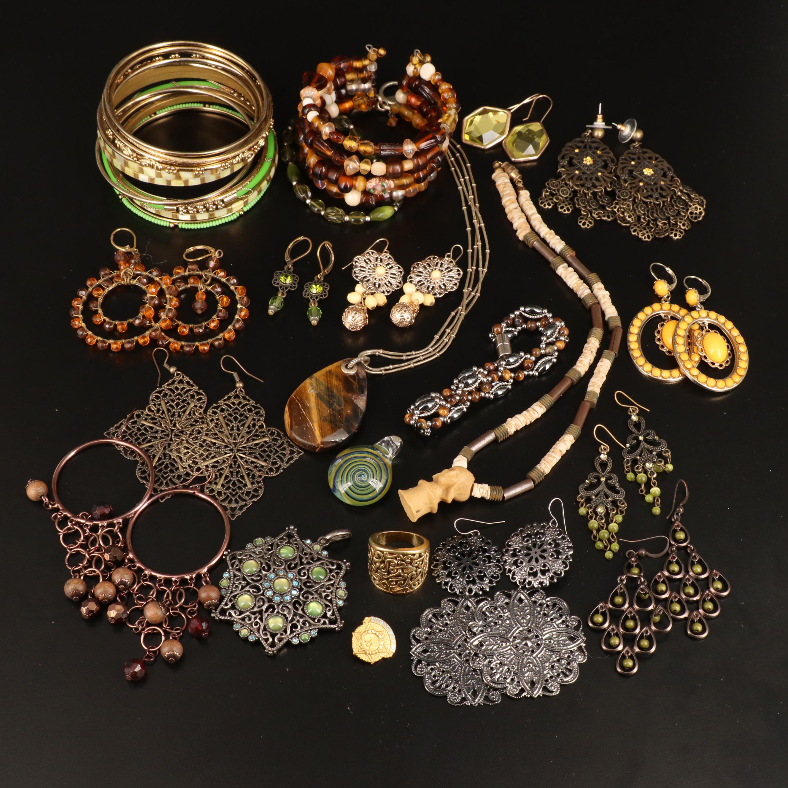 Collection of Jewelry Featuring Sigrid Olsen Necklace and Wrapped Bracelet