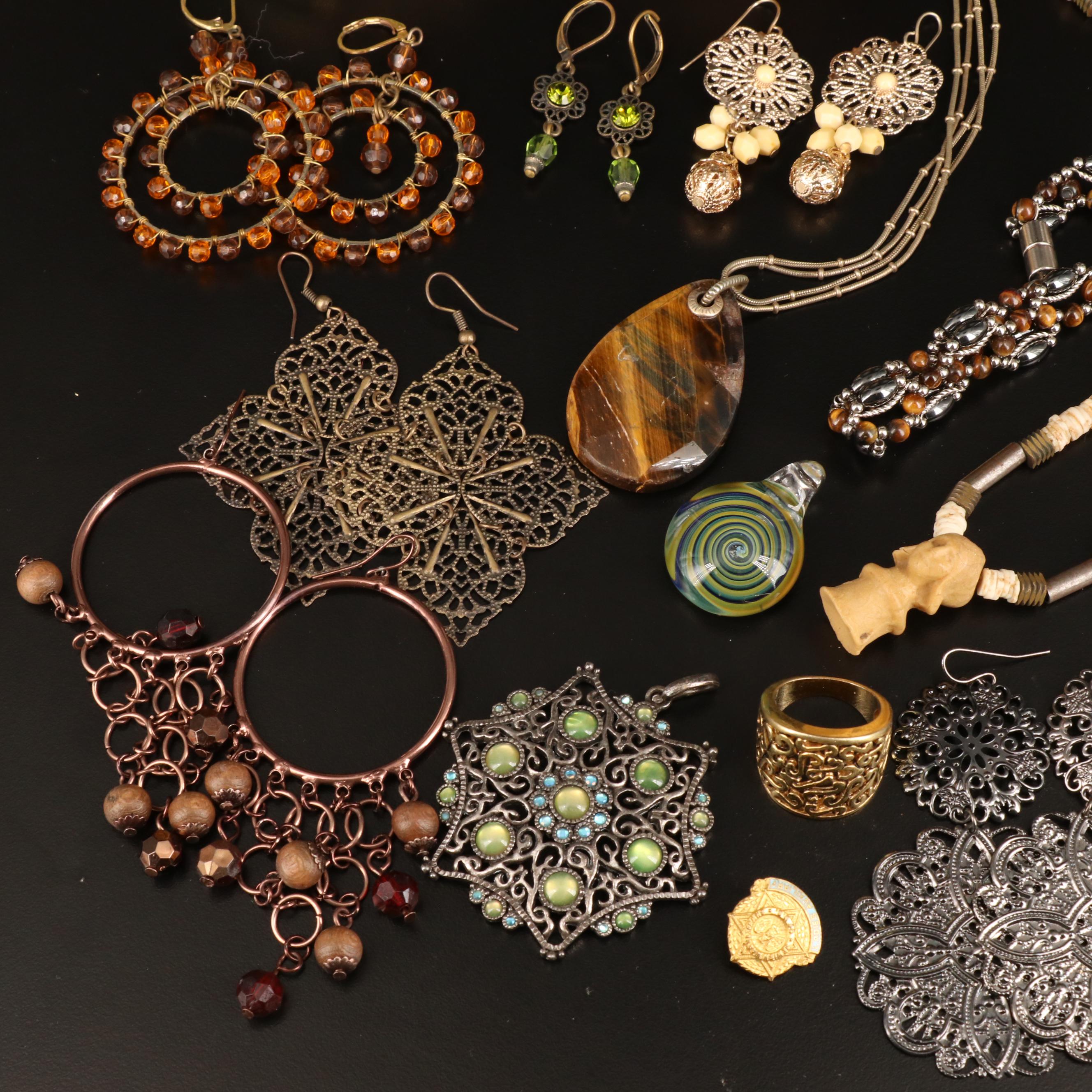 Collection of Jewelry Featuring Sigrid Olsen Necklace and Wrapped Bracelet